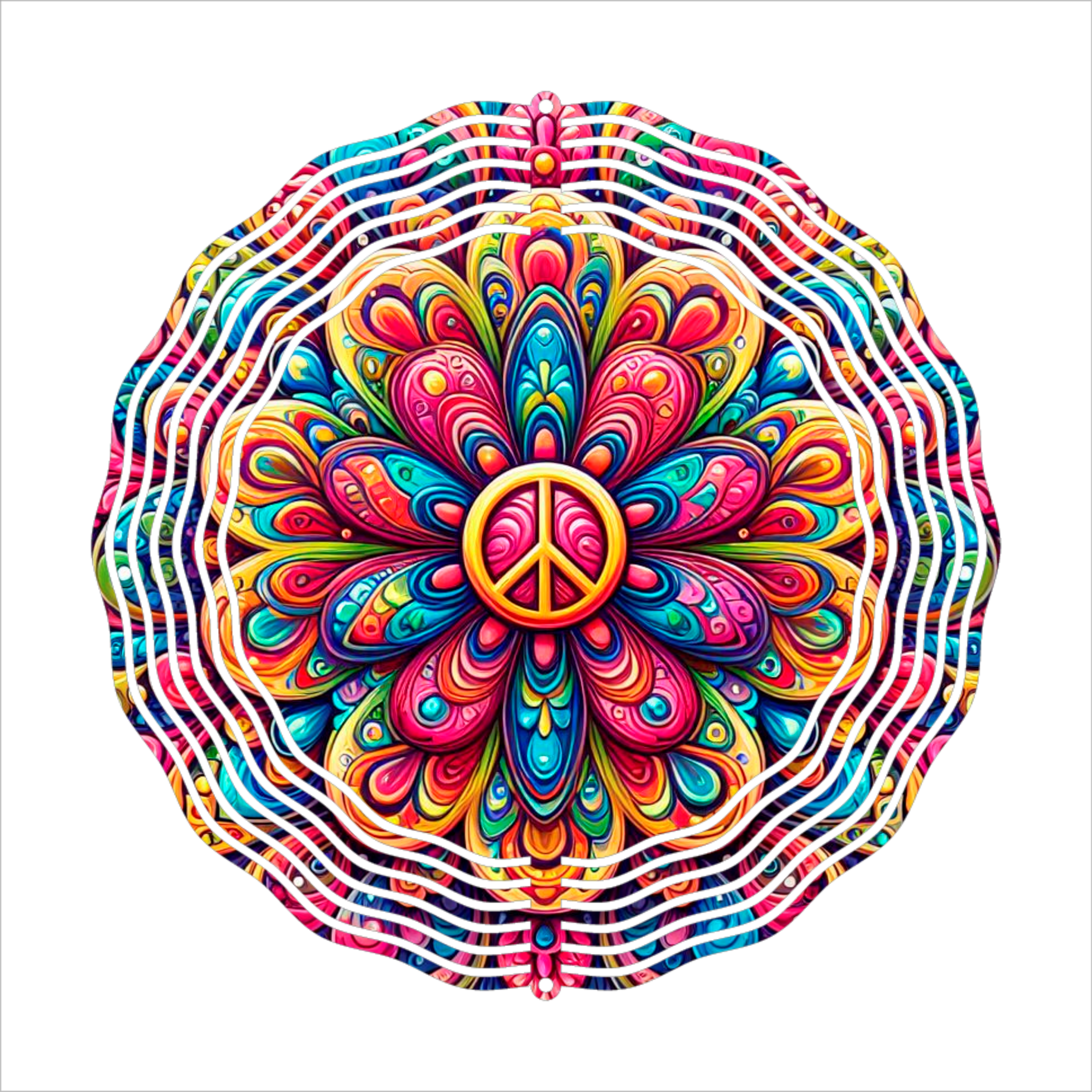 Peace Floral - Wind Spinner - Sublimation Transfers