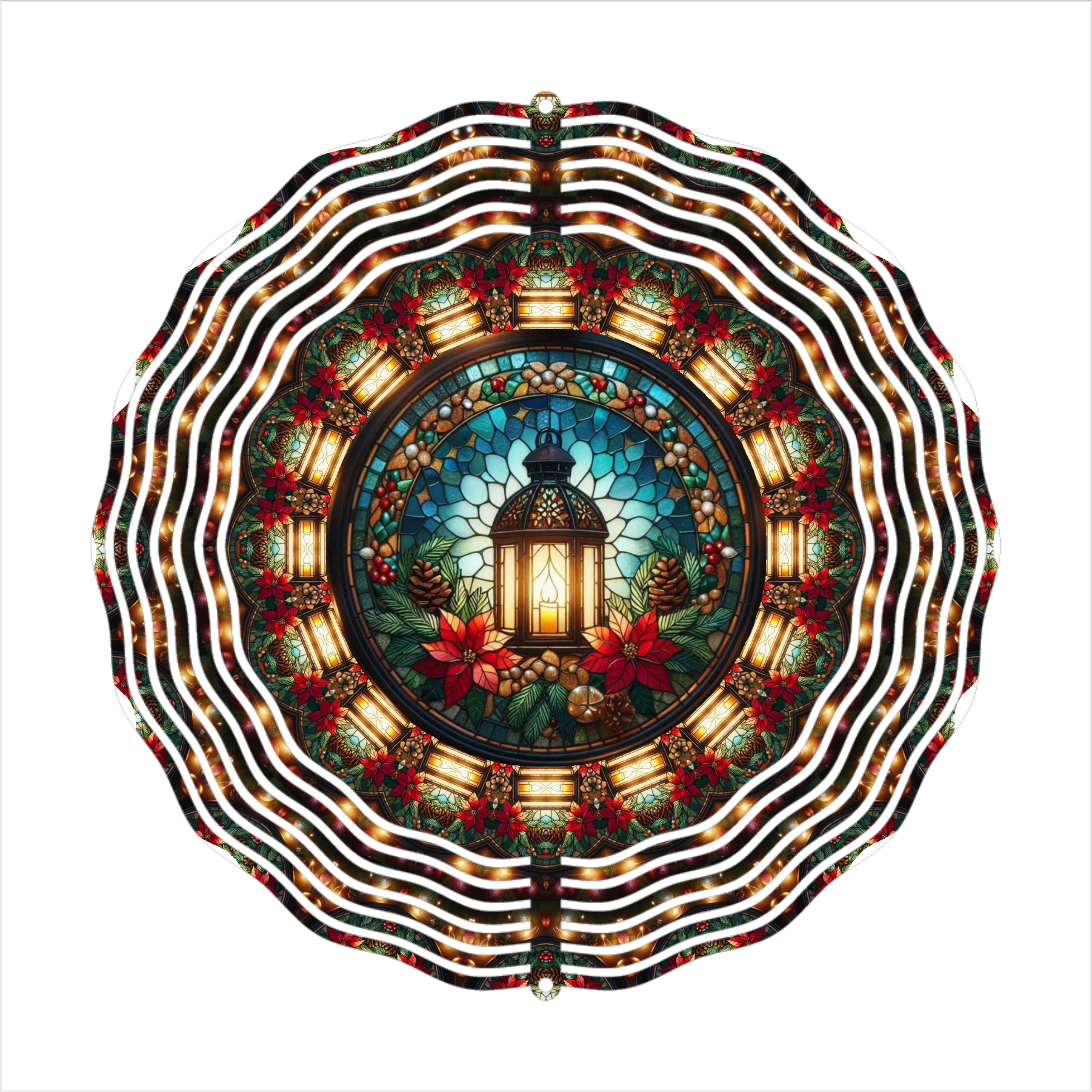 Stained Glass Lanterns - Wind Spinner - Sublimation Transfers
