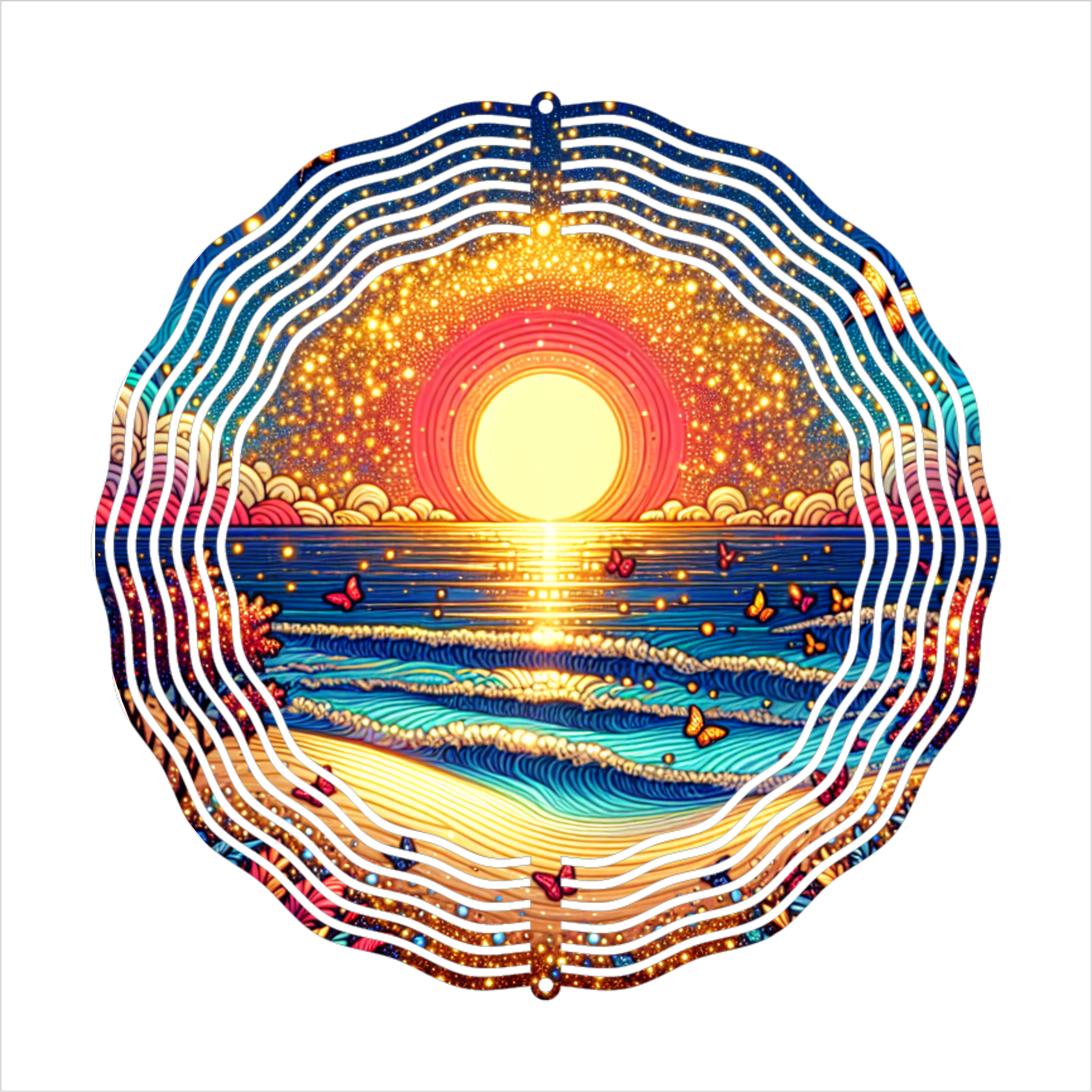 Ocean Sunset - Wind Spinner - Sublimation Transfers