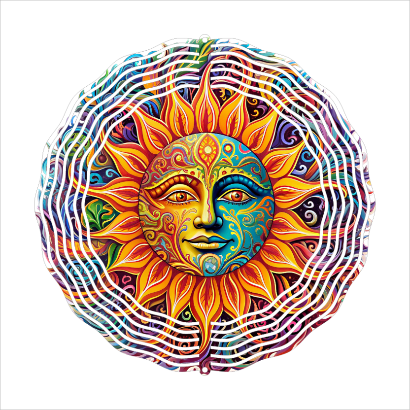 Sun & Moon - Wind Spinner - Sublimation Transfers