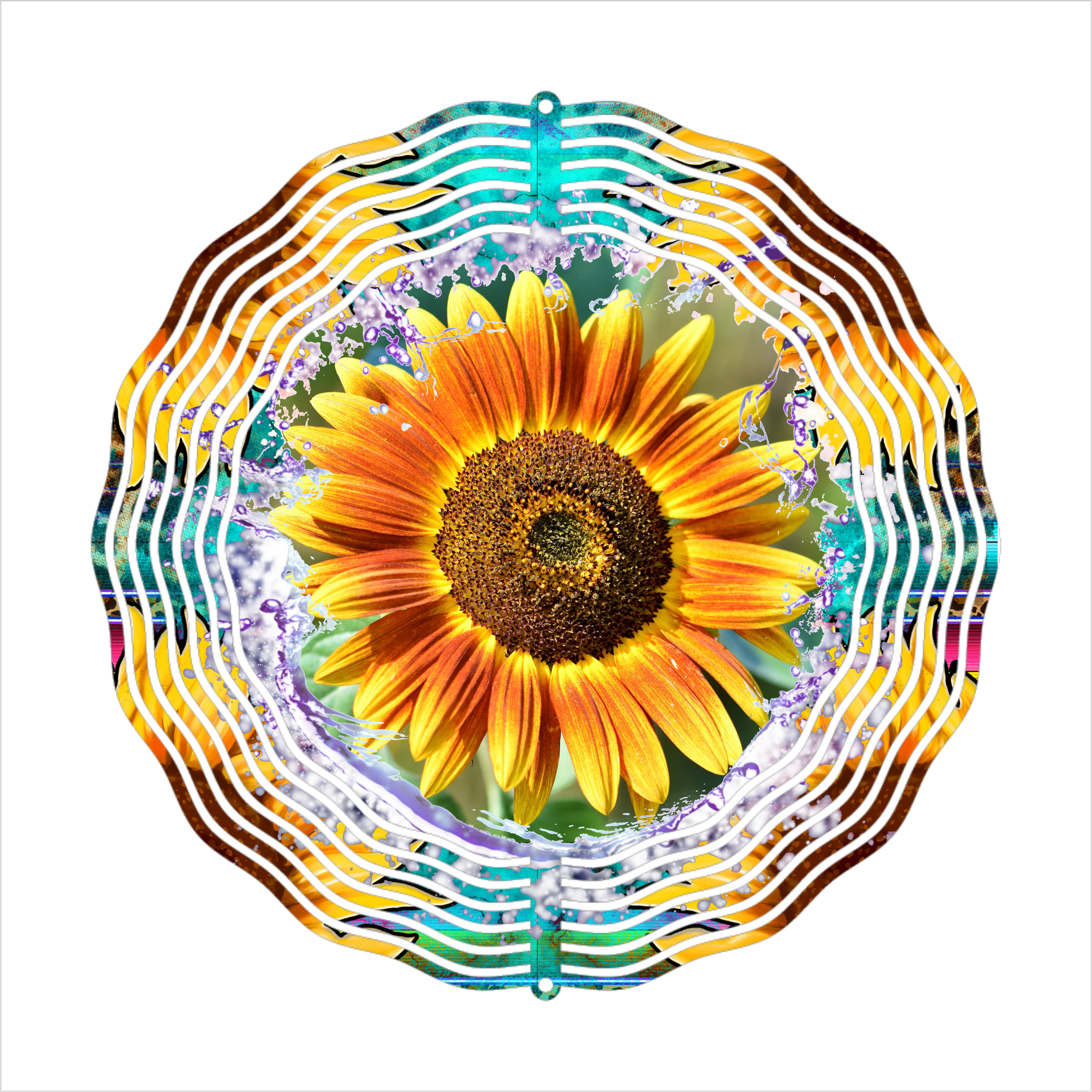 Large Sunflower - Wind Spinner - Sublimation Transfers