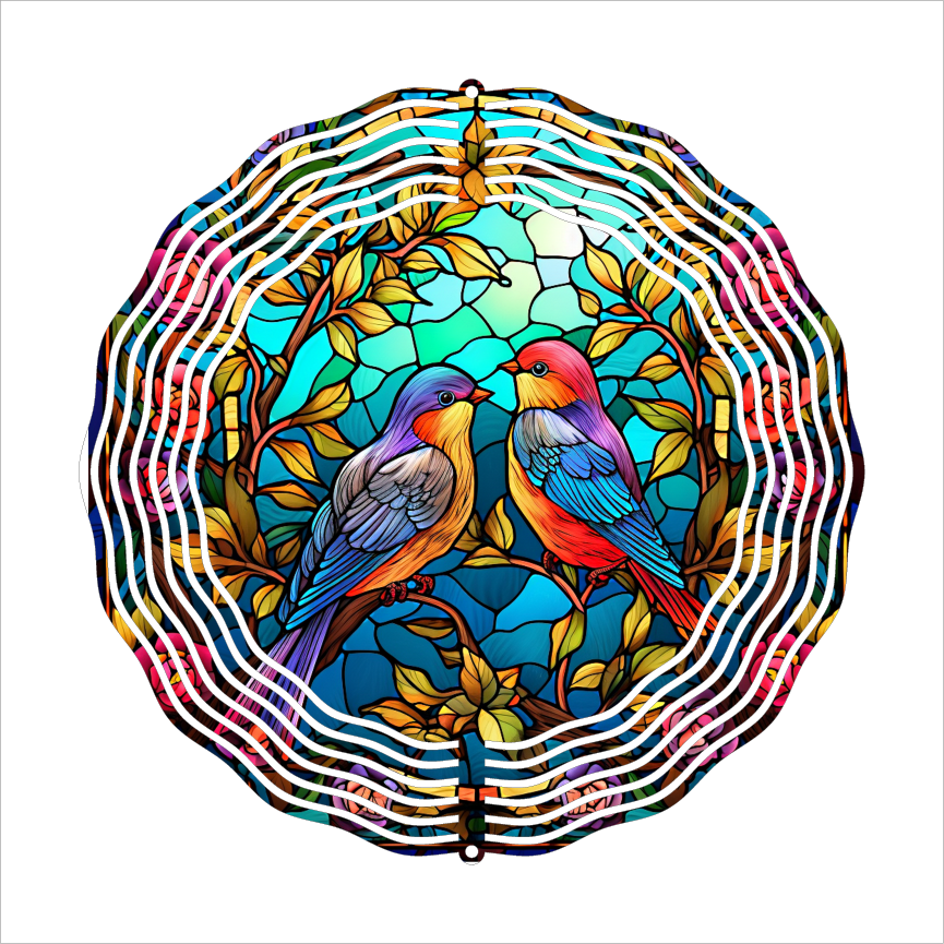Birds - Wind Spinner - Sublimation Transfers