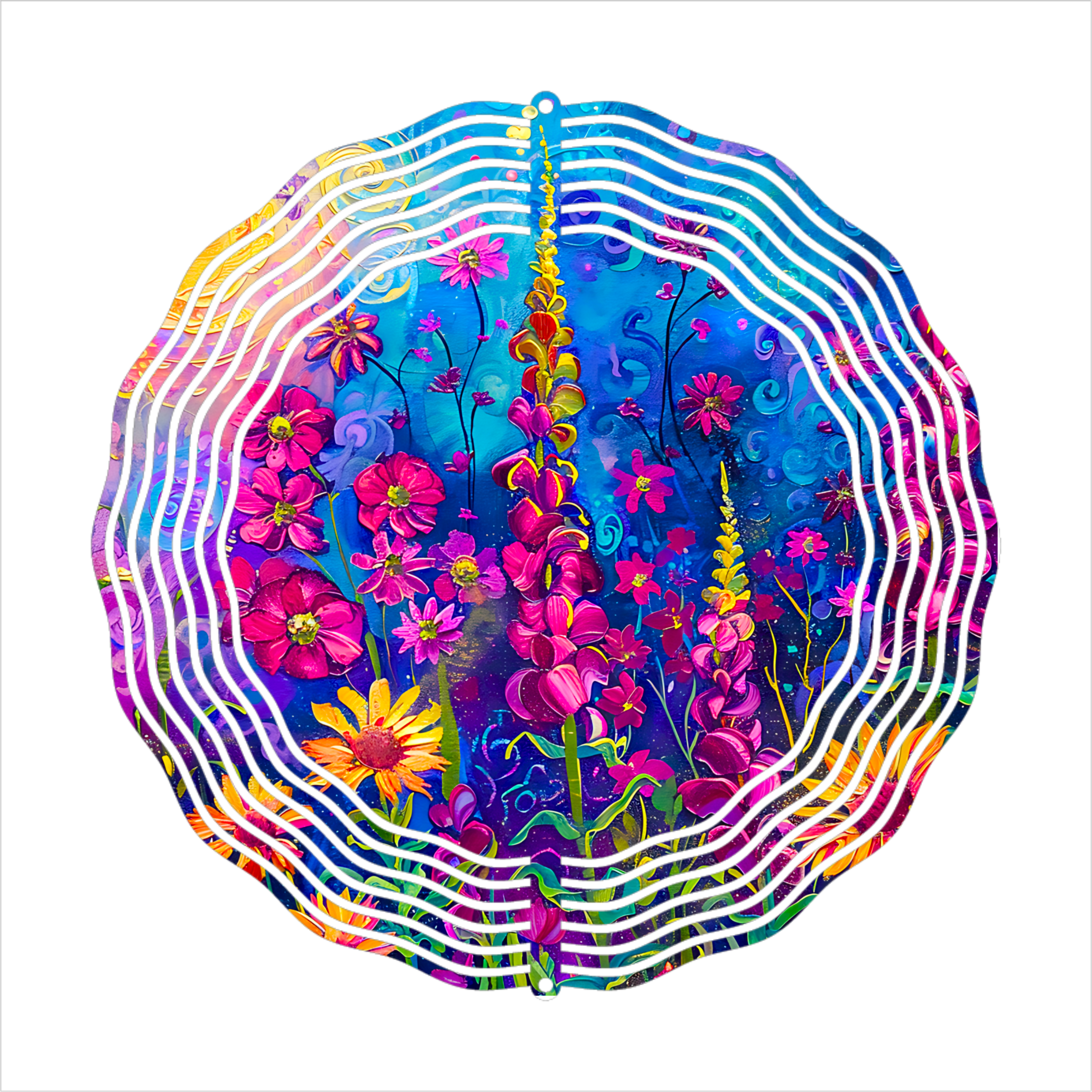 Bright Floral - Wind Spinner - Sublimation Transfer