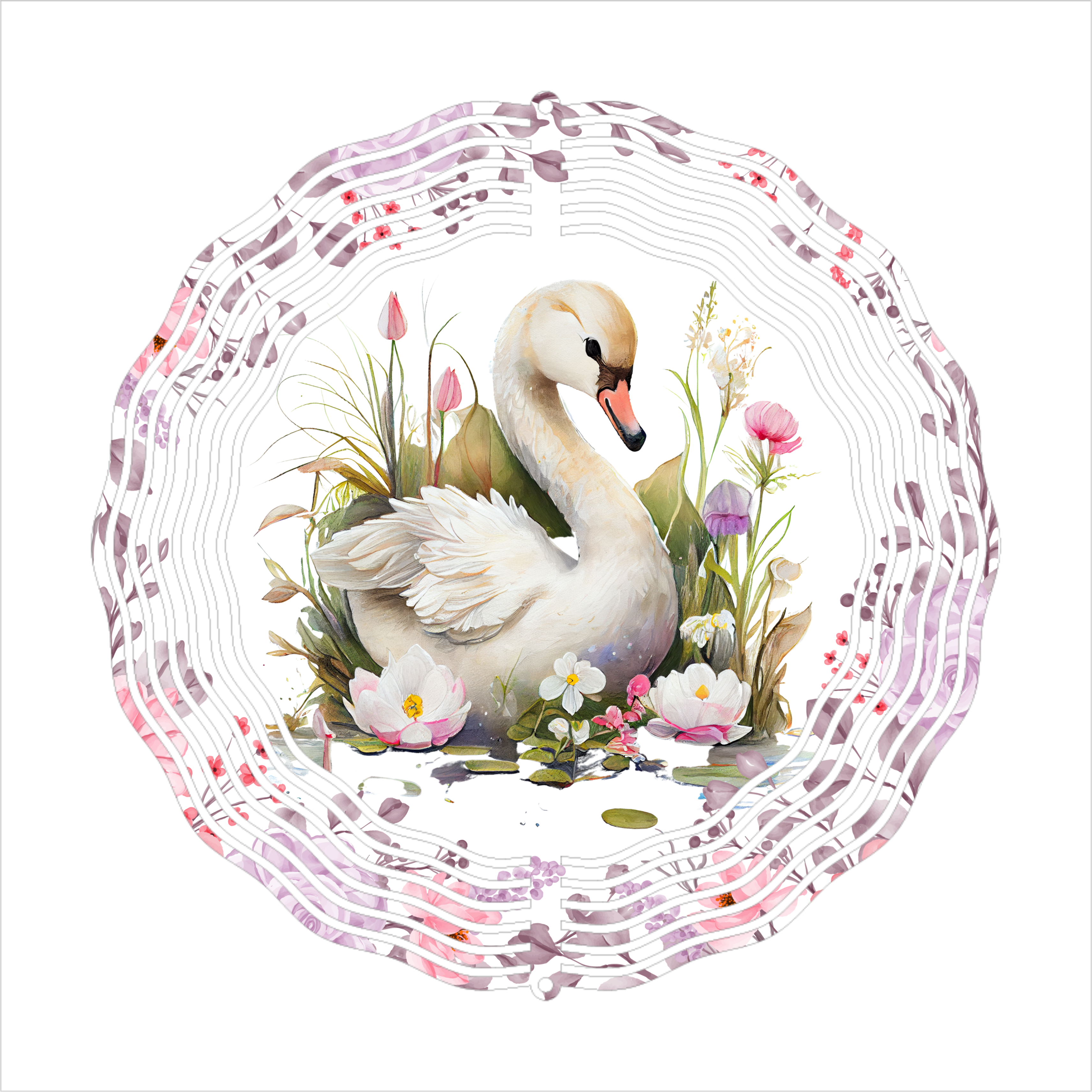Swan - Wind Spinner - Sublimation Transfers