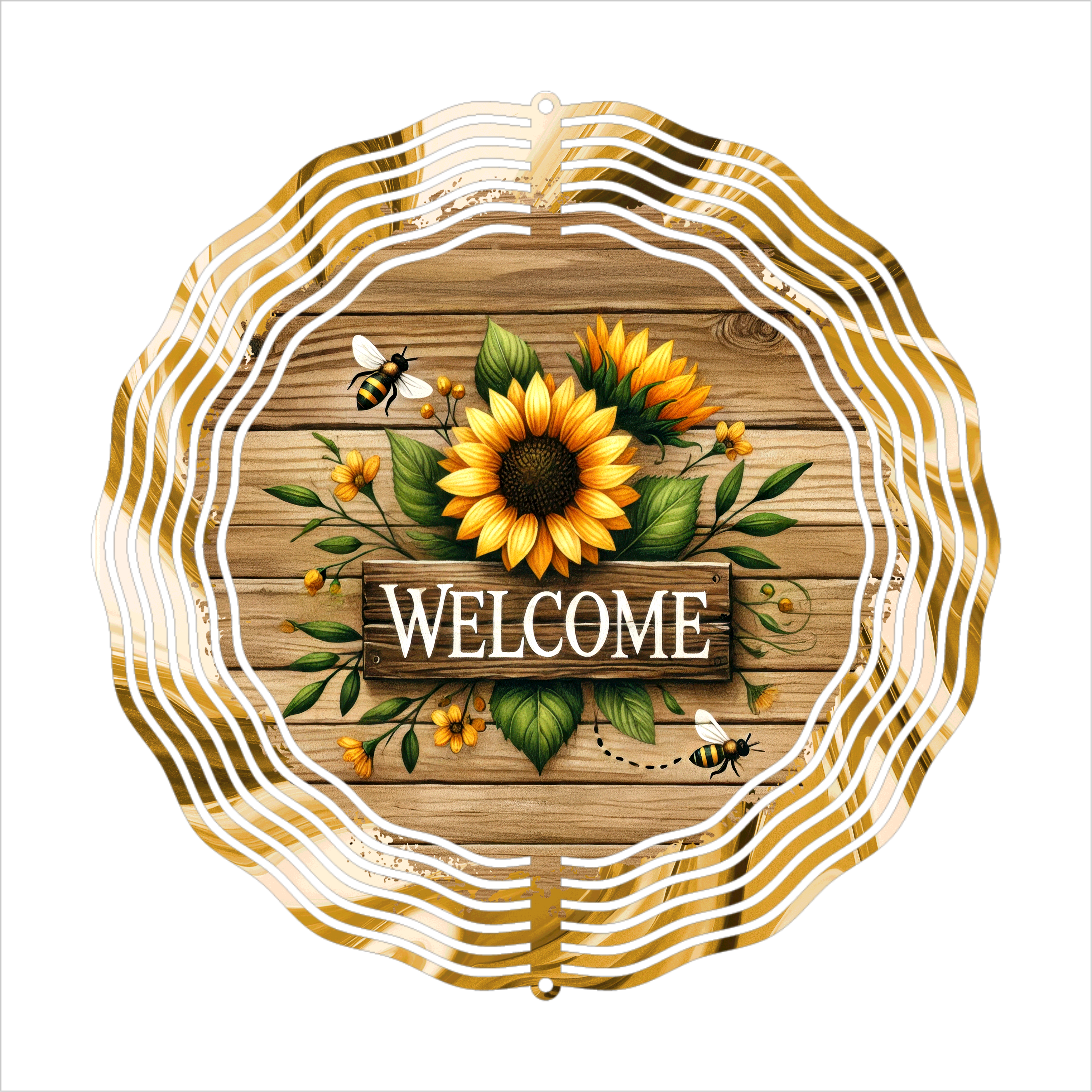 Welcome Sunflowers - Wind Spinner - Sublimation Transfers