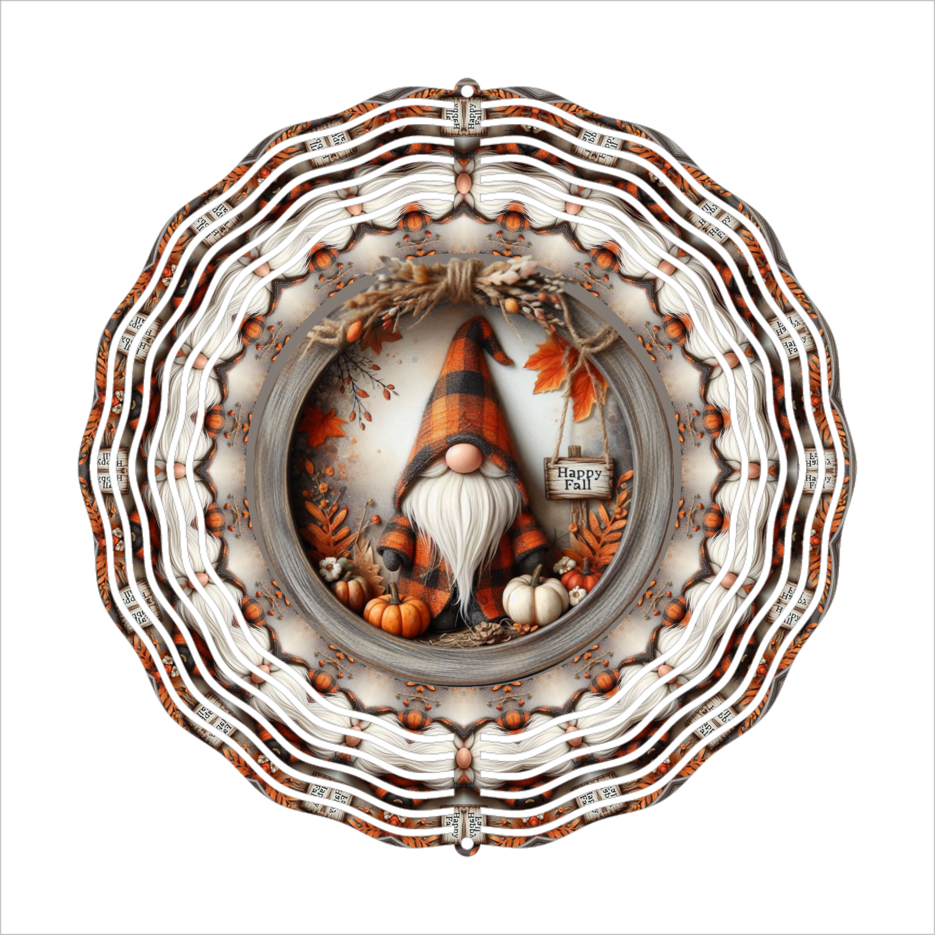 Happy Fall Gnome - Wind Spinner - Sublimation Transfer