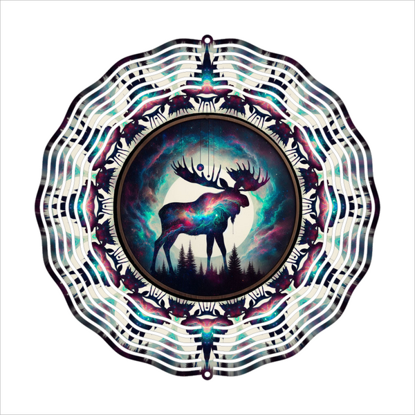 Northern Moose - Wind Spinner - Sublimation Transfer