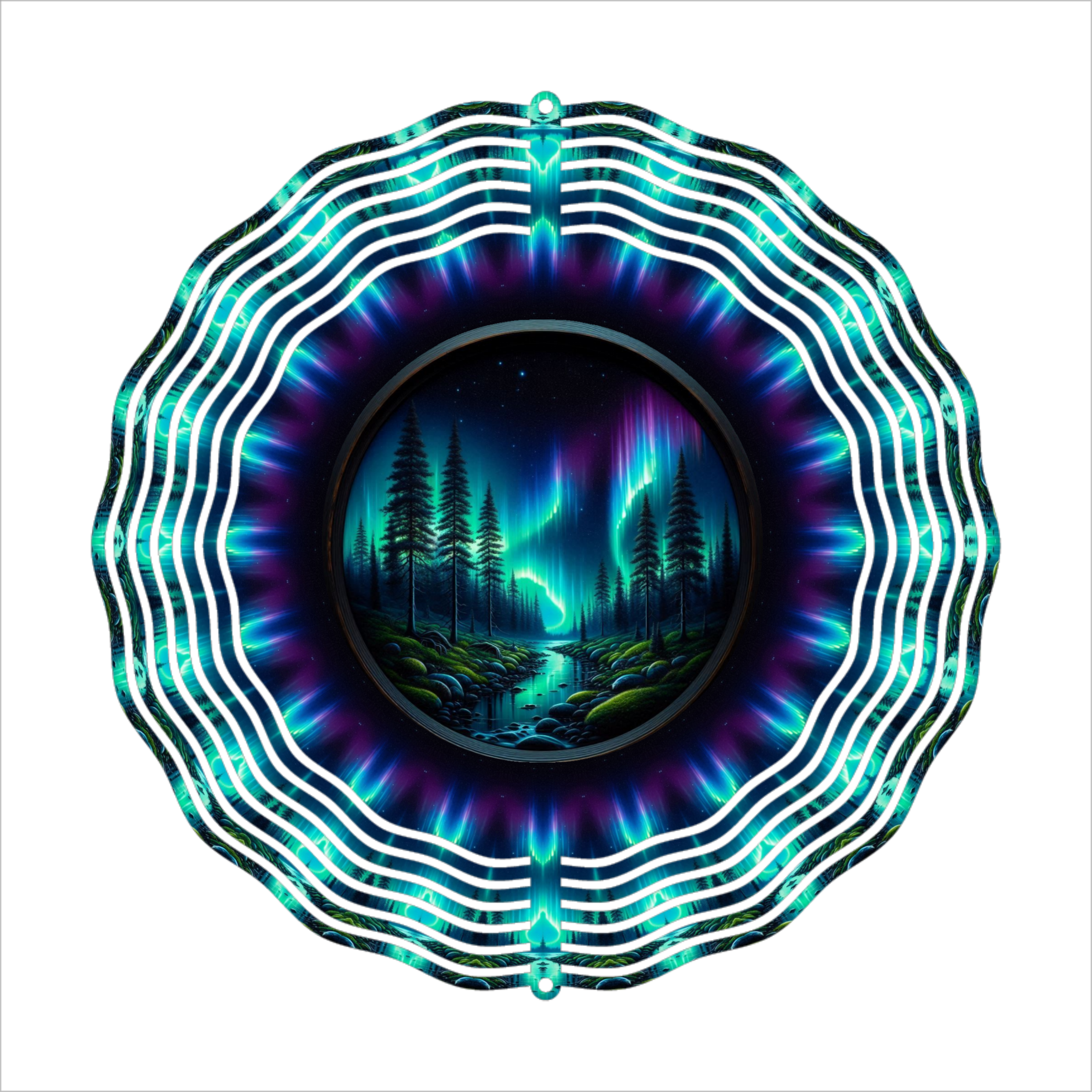 Northern Lights - Wind Spinner - Sublimation Transfer