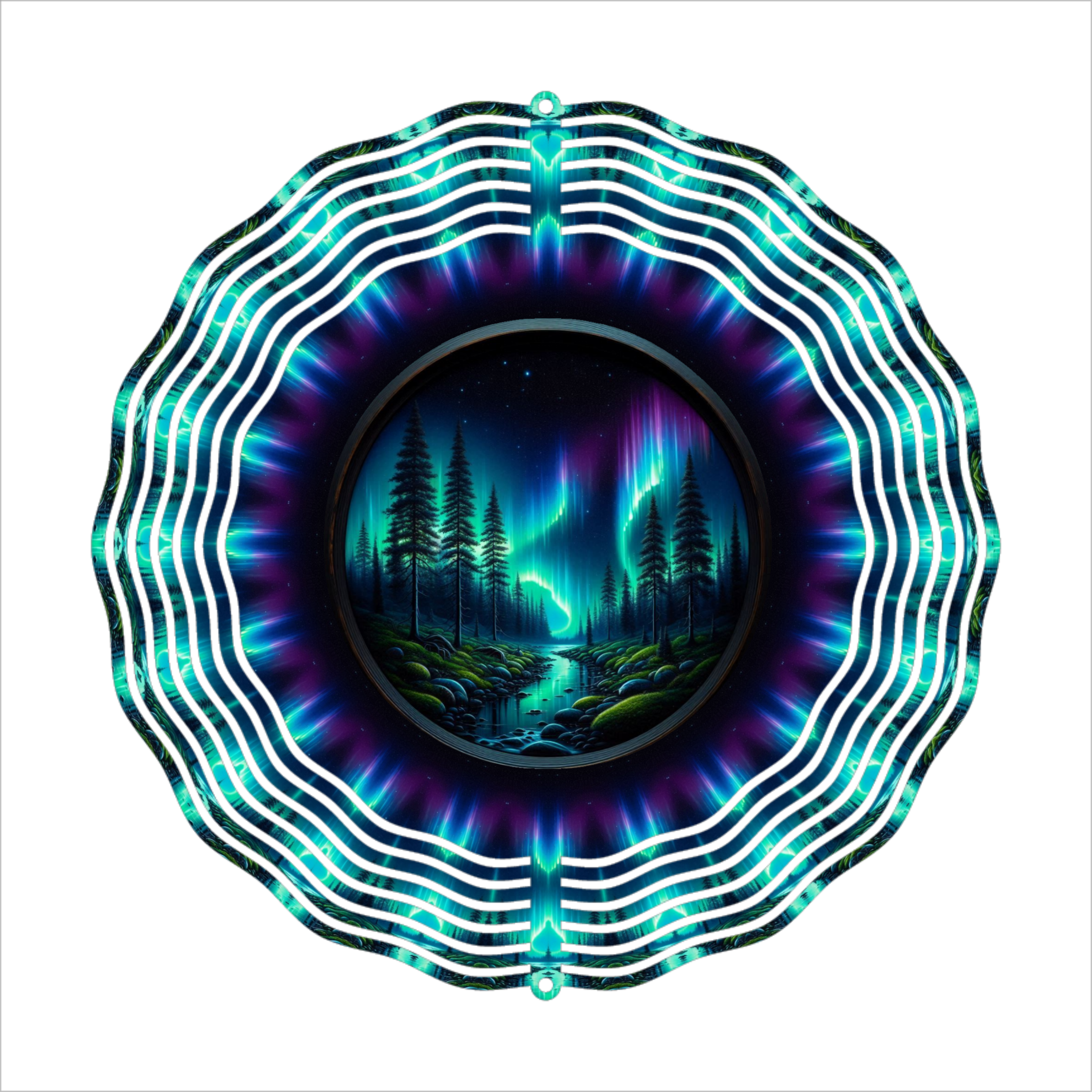 Northern Lights - Wind Spinner - Sublimation Transfer