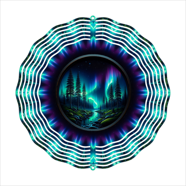 Northern Lights - Wind Spinner - Sublimation Transfer