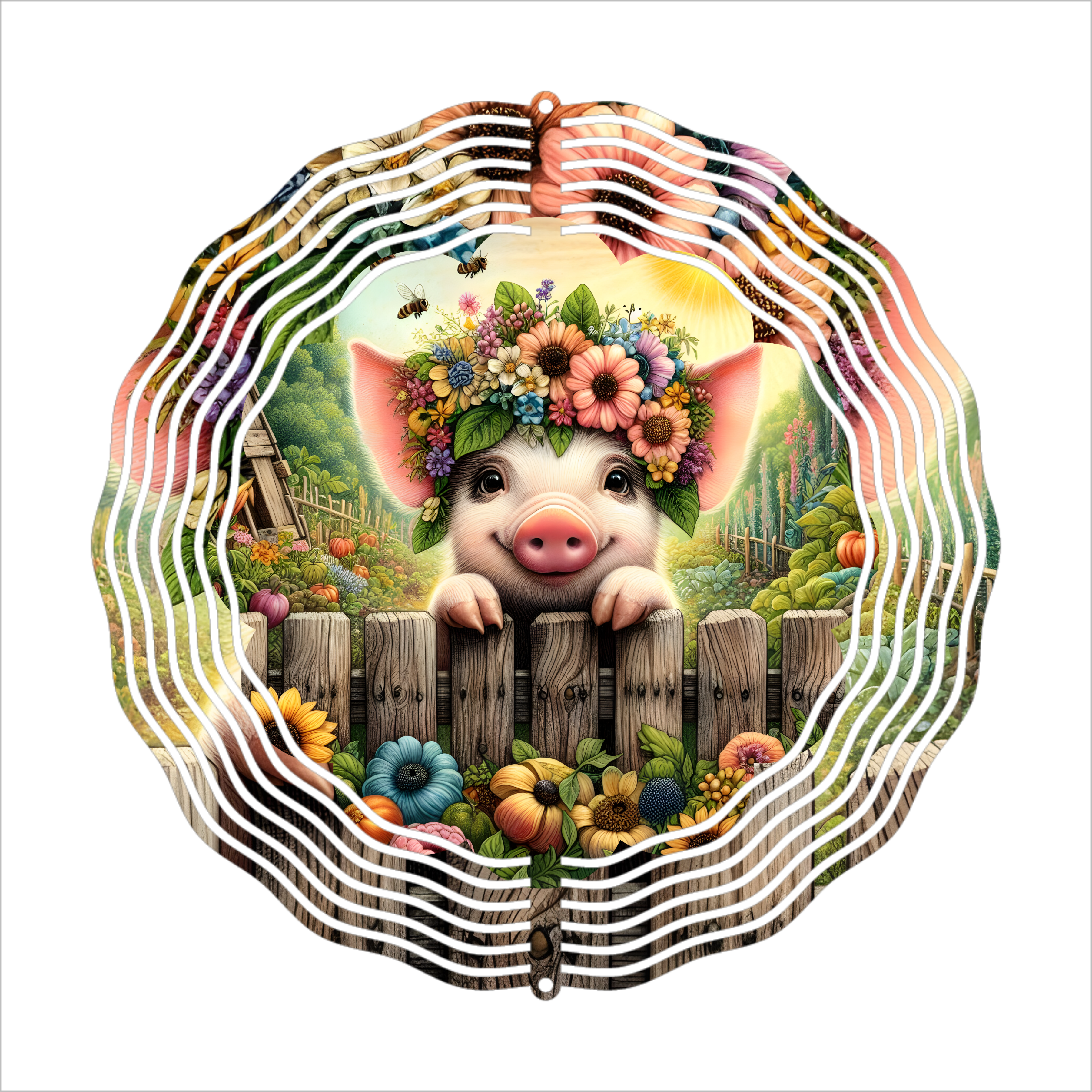 Country Pig - Wind Spinner - Sublimation Transfer