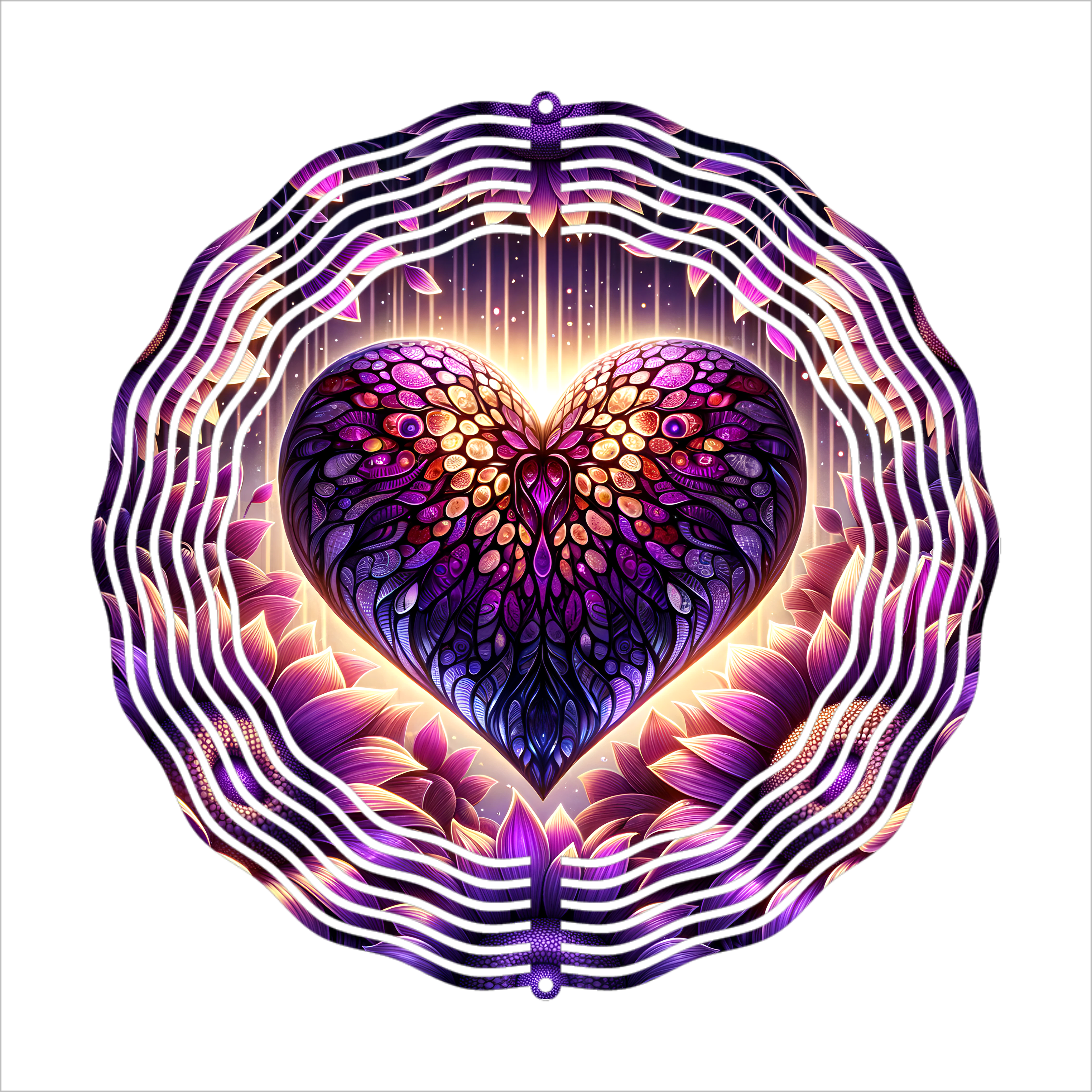 Vibrant Heart - Wind Spinner - Sublimation Transfers