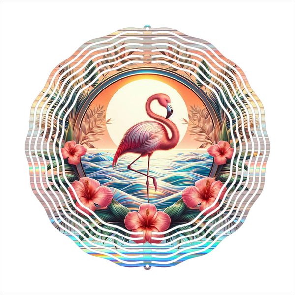 Flamingo - Wind Spinner - Sublimation Transfer