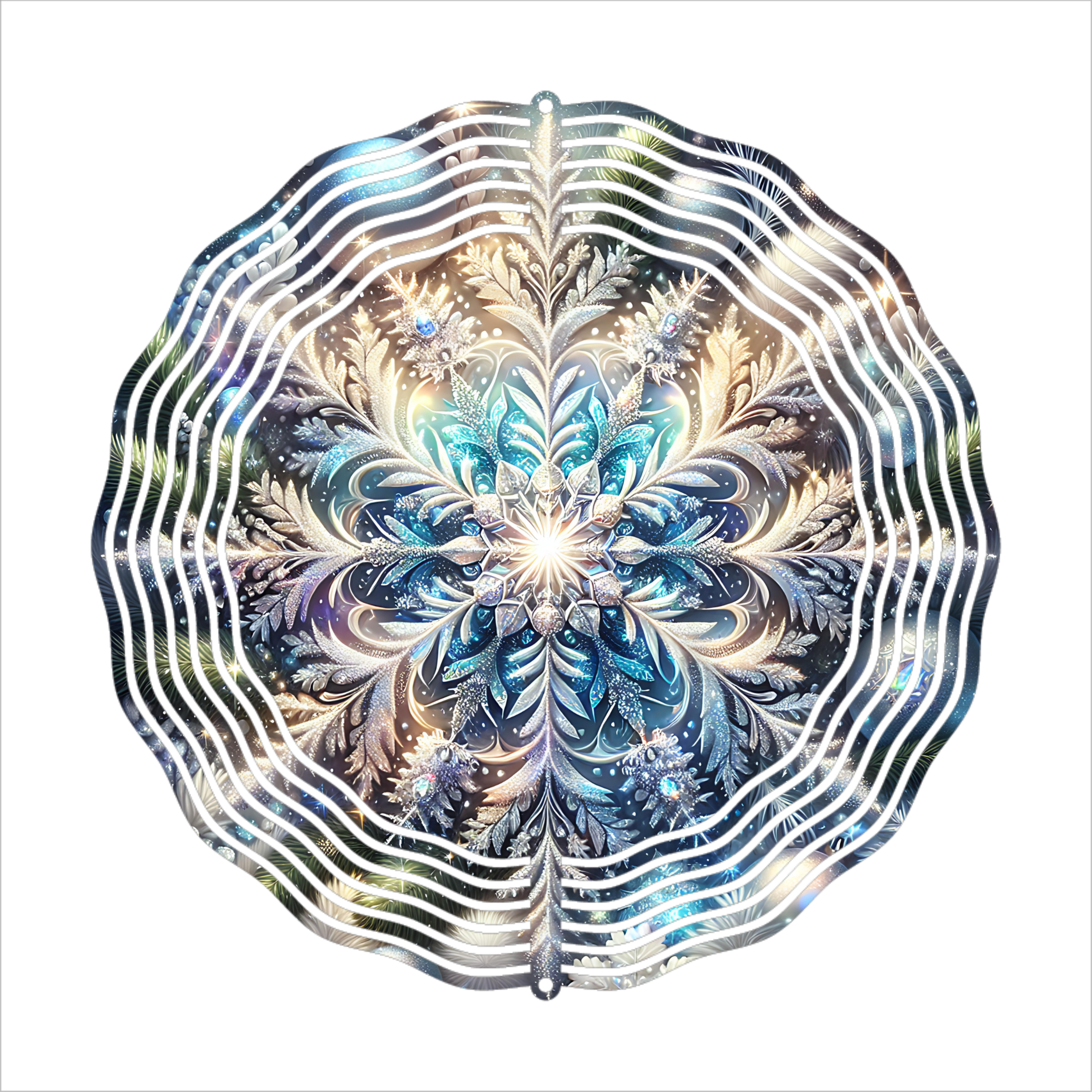 Sparkle Snowflake - Wind Spinner - Sublimation Transfer