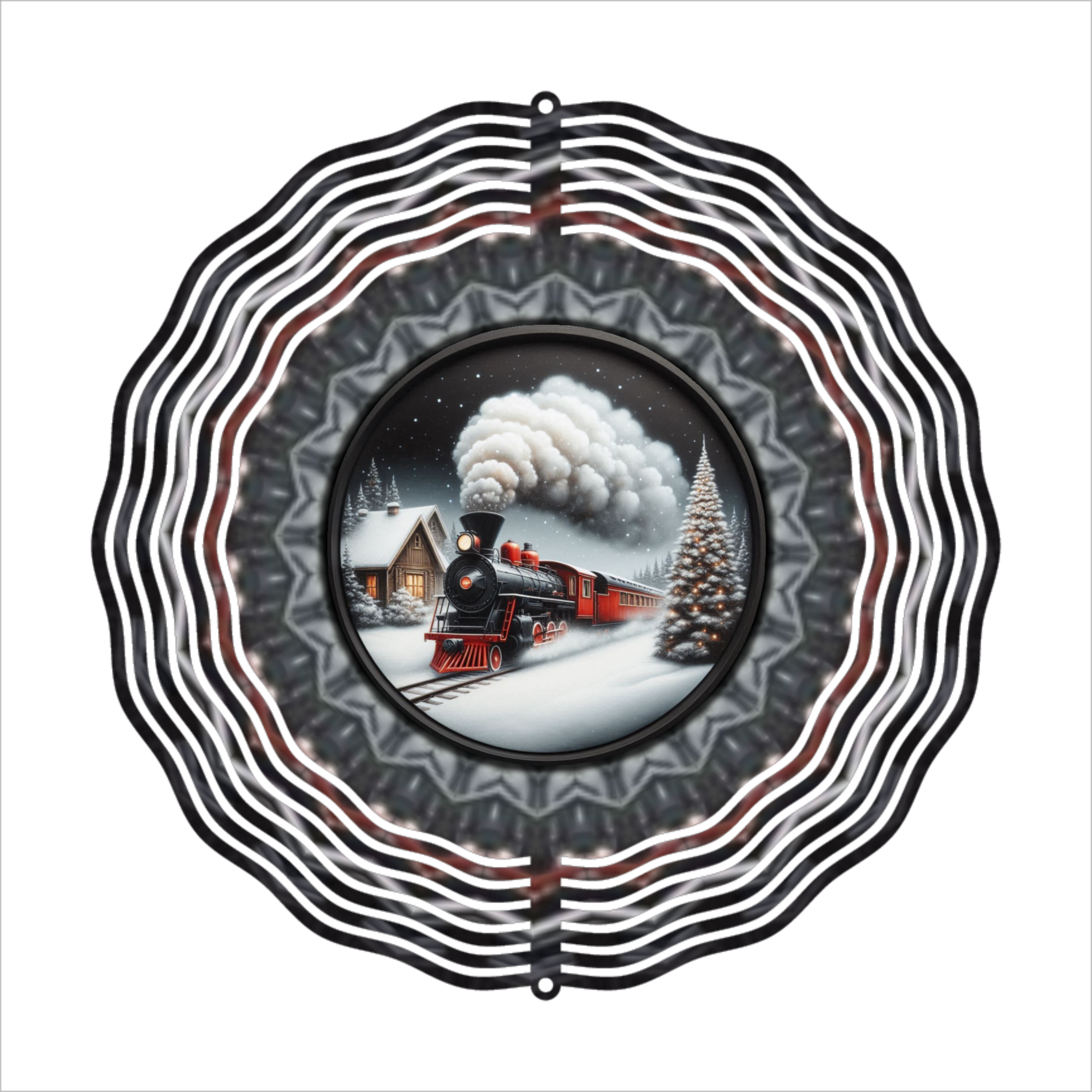 Christmas Train - Wind Spinner - Sublimation Transfer