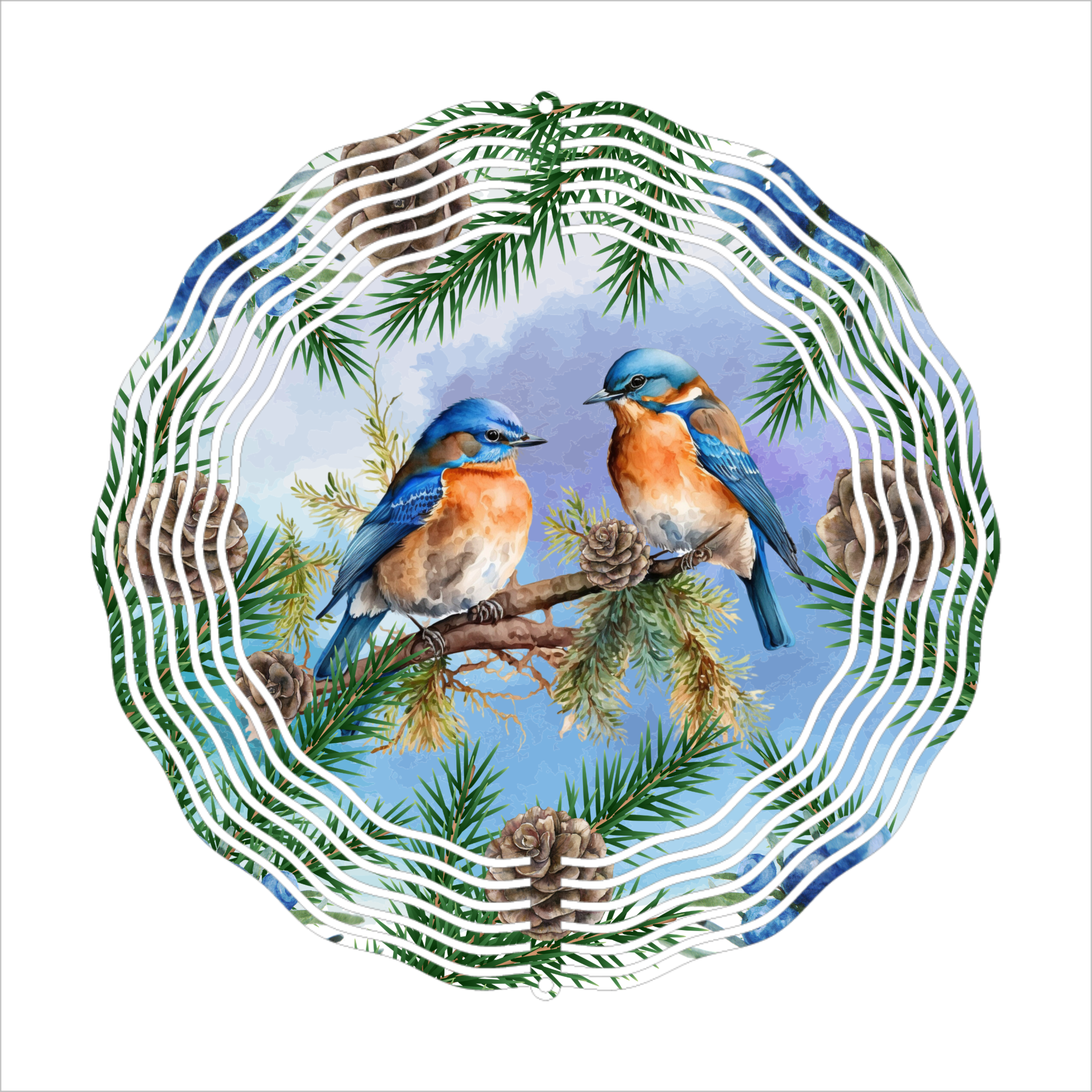 Bluebirds - Wind Spinner - Sublimation Transfer