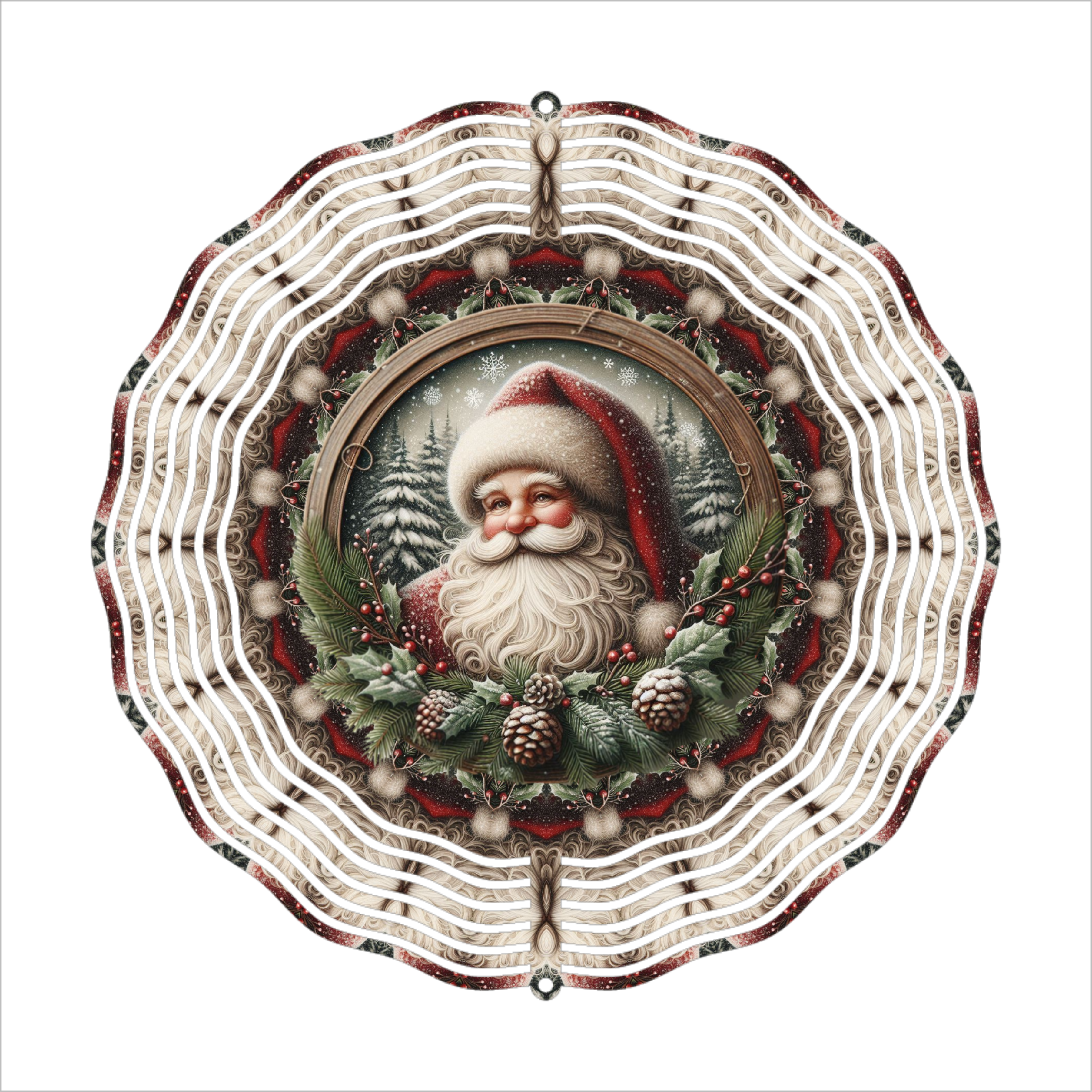 Vintage Santa - Wind Spinner - Sublimation Transfer