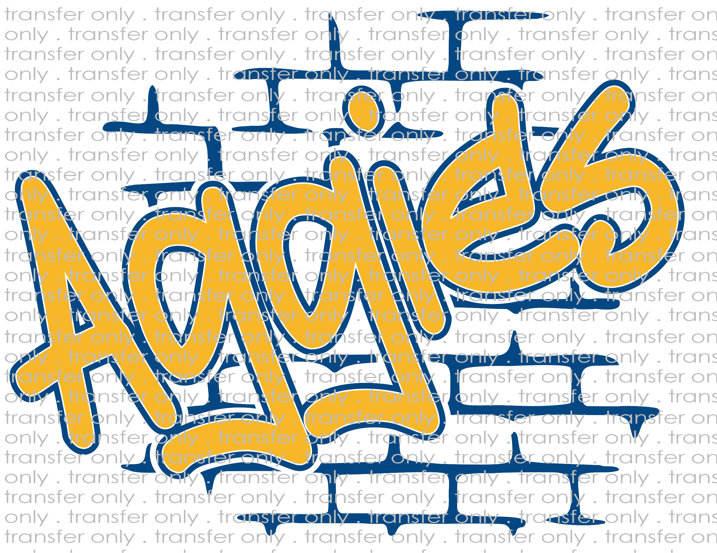 College - Waterslide, Sublimation Transfers