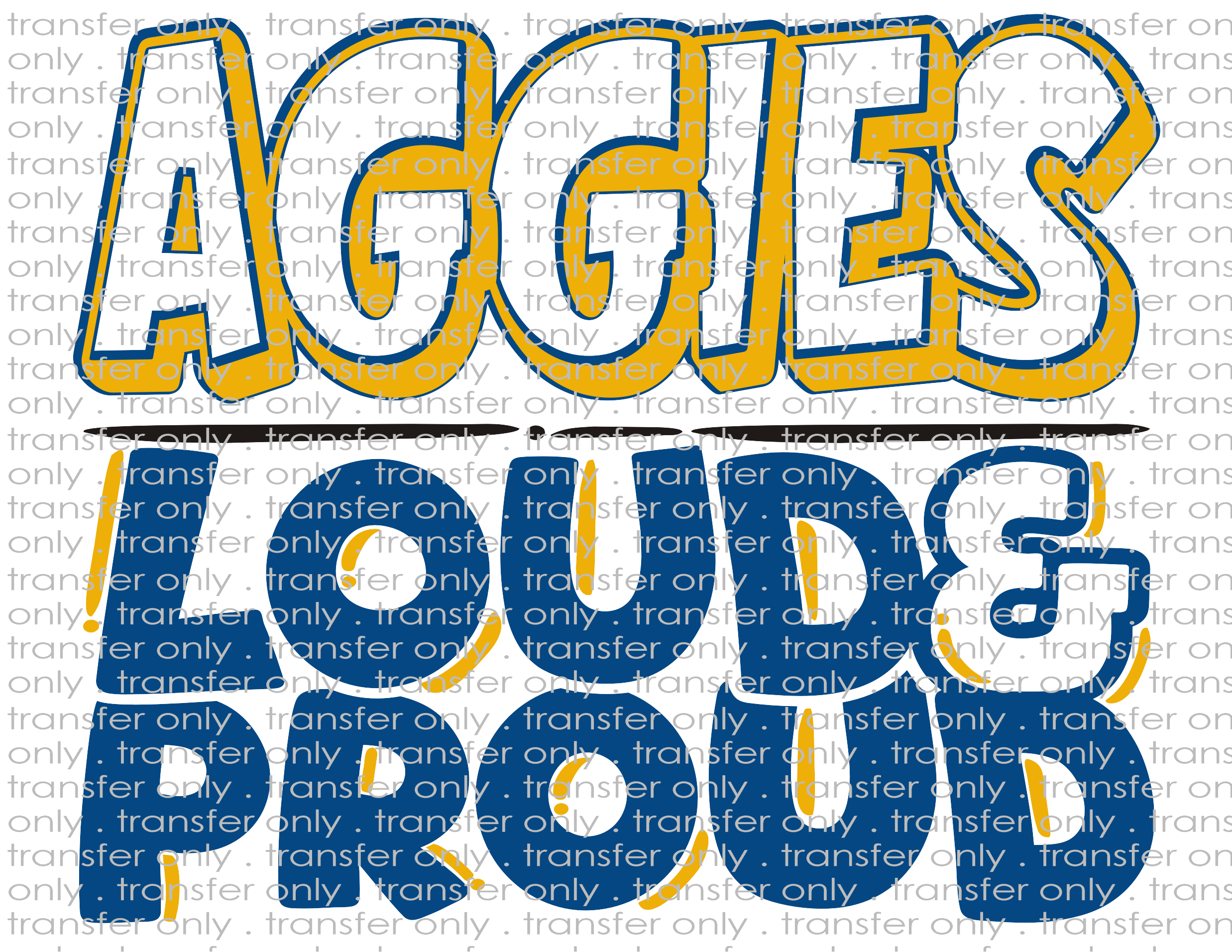 College - Waterslide, Sublimation Transfers