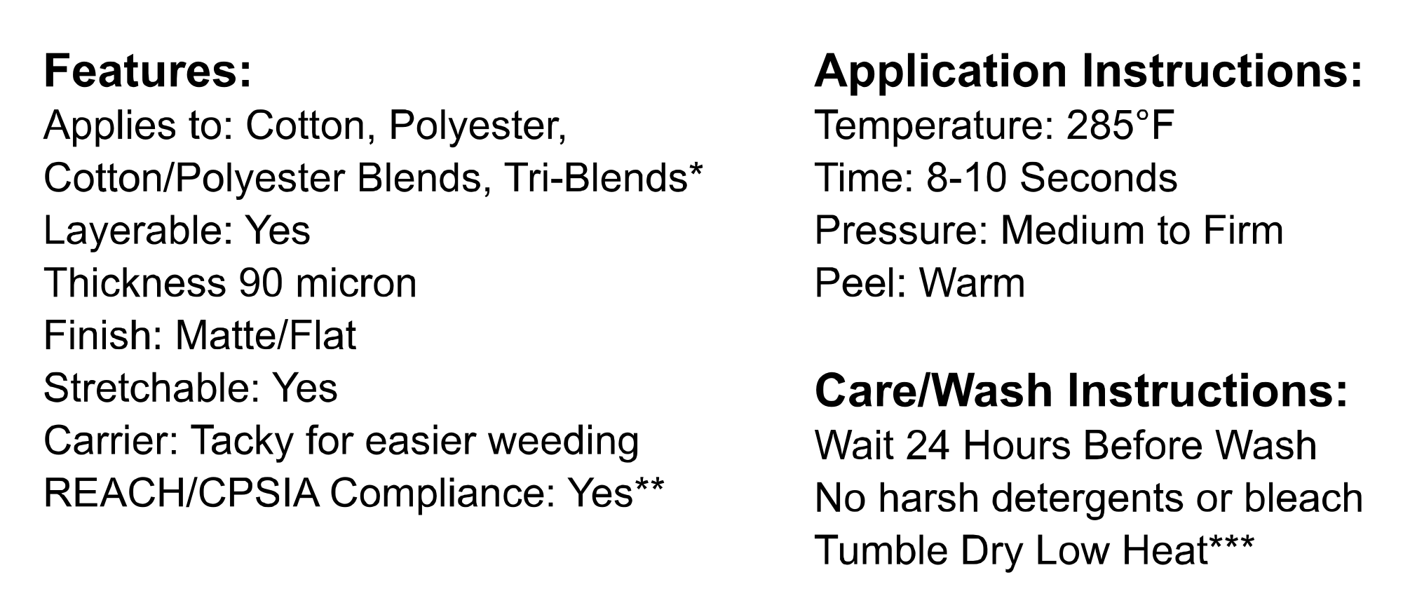 Yellow - Premium HTV