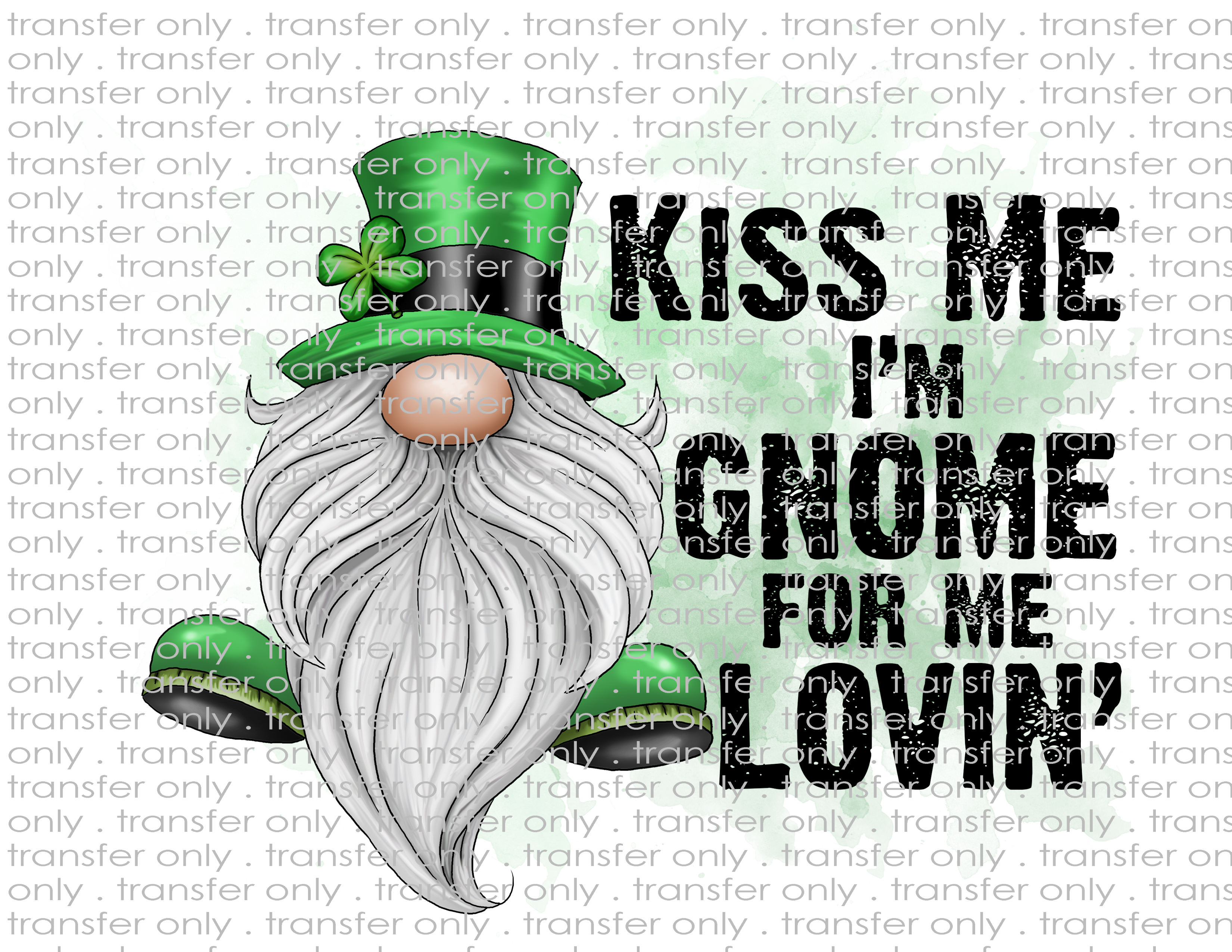 St. Patrick's Day Gnome - Waterslide, Sublimation Transfers