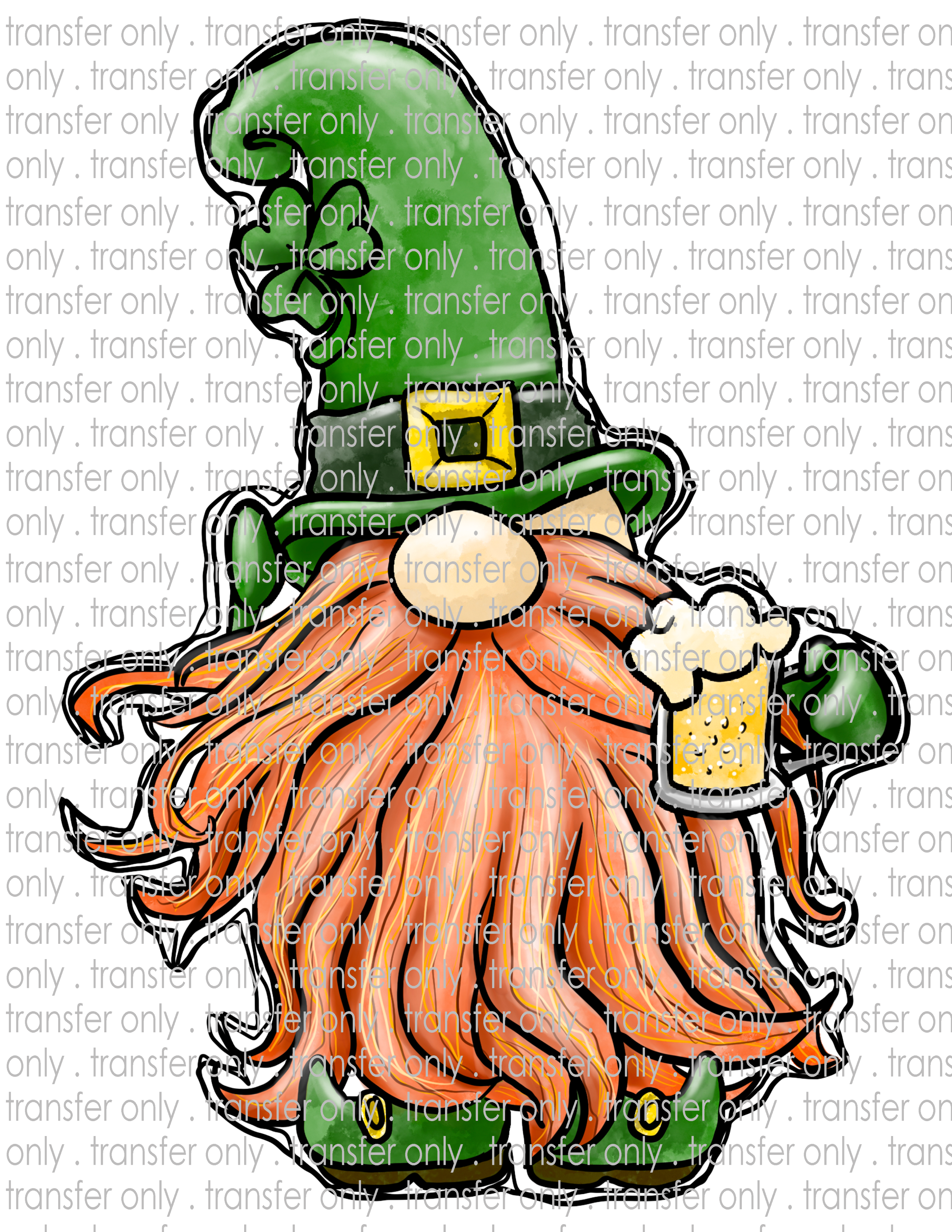 Gnome with a Beer - Waterslide, Sublimation Transfers