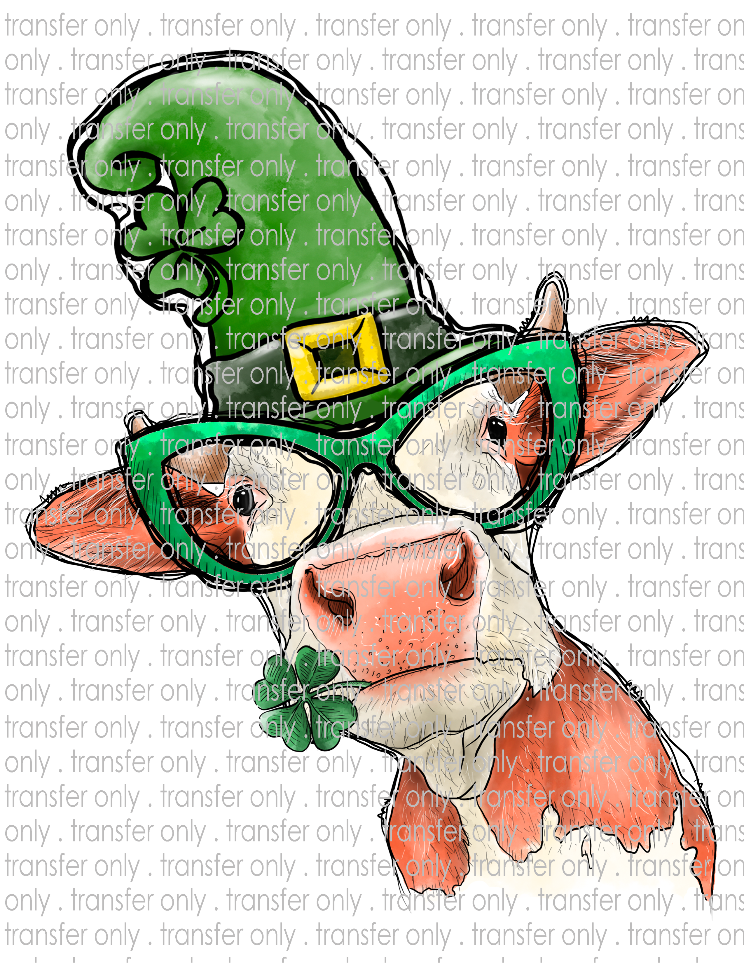 Lucky Irish Cow - Waterslide, Sublimation Transfers