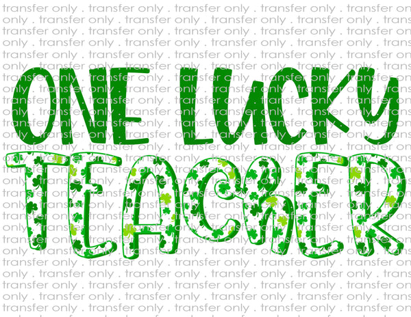Lucky Teacher - Waterslide, Sublimation Transfers