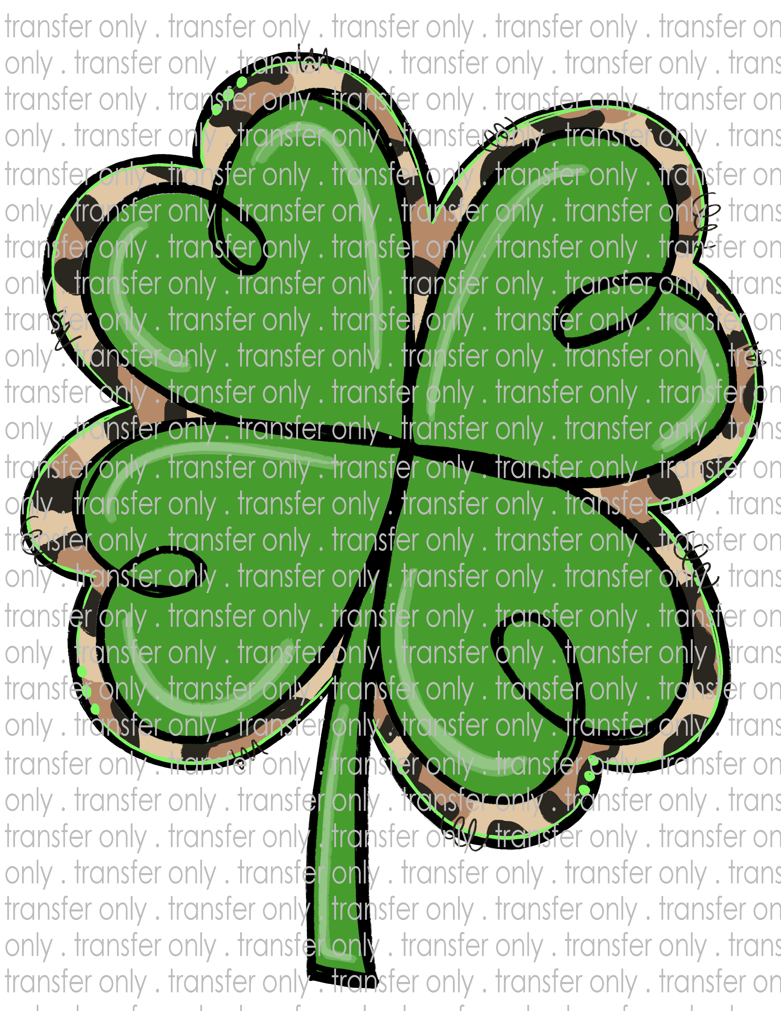 Leopard Clover - Waterslide, Sublimation Transfers