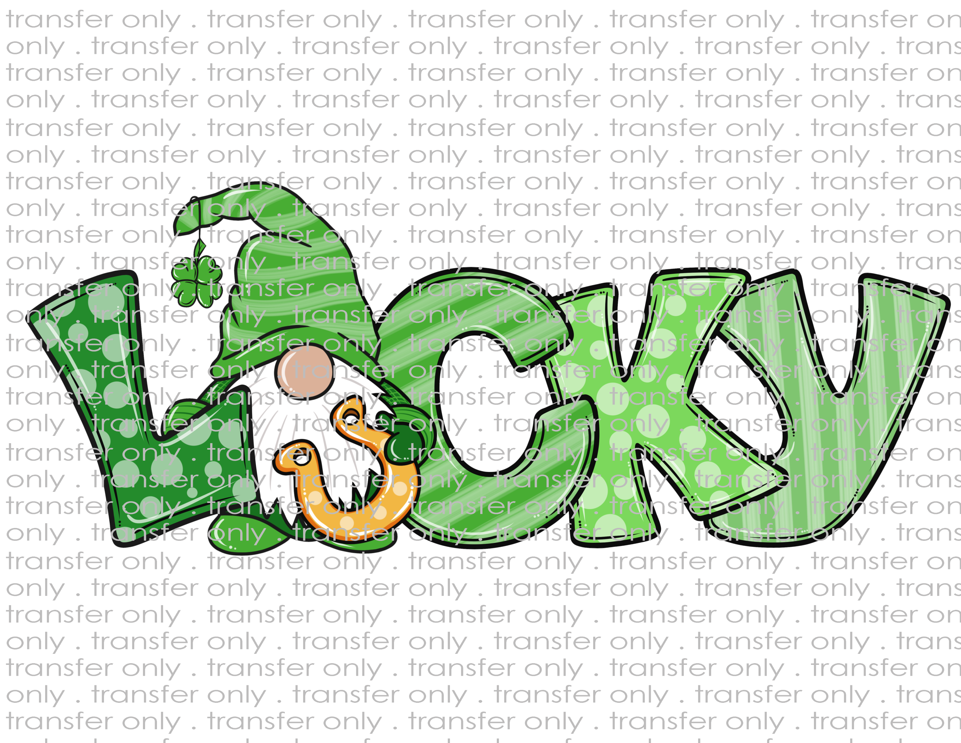 St. Patrick's Day Gnome - Waterslide, Sublimation Transfers