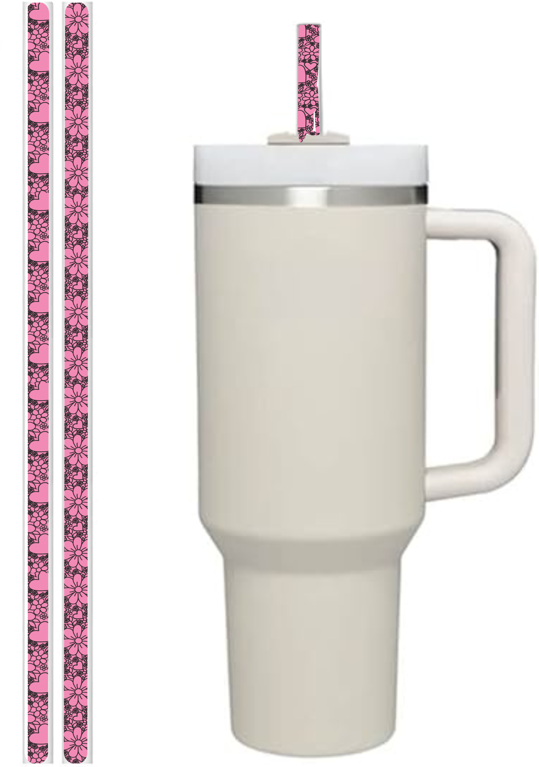 Heart Flower Sketch - Sublimation Transfers