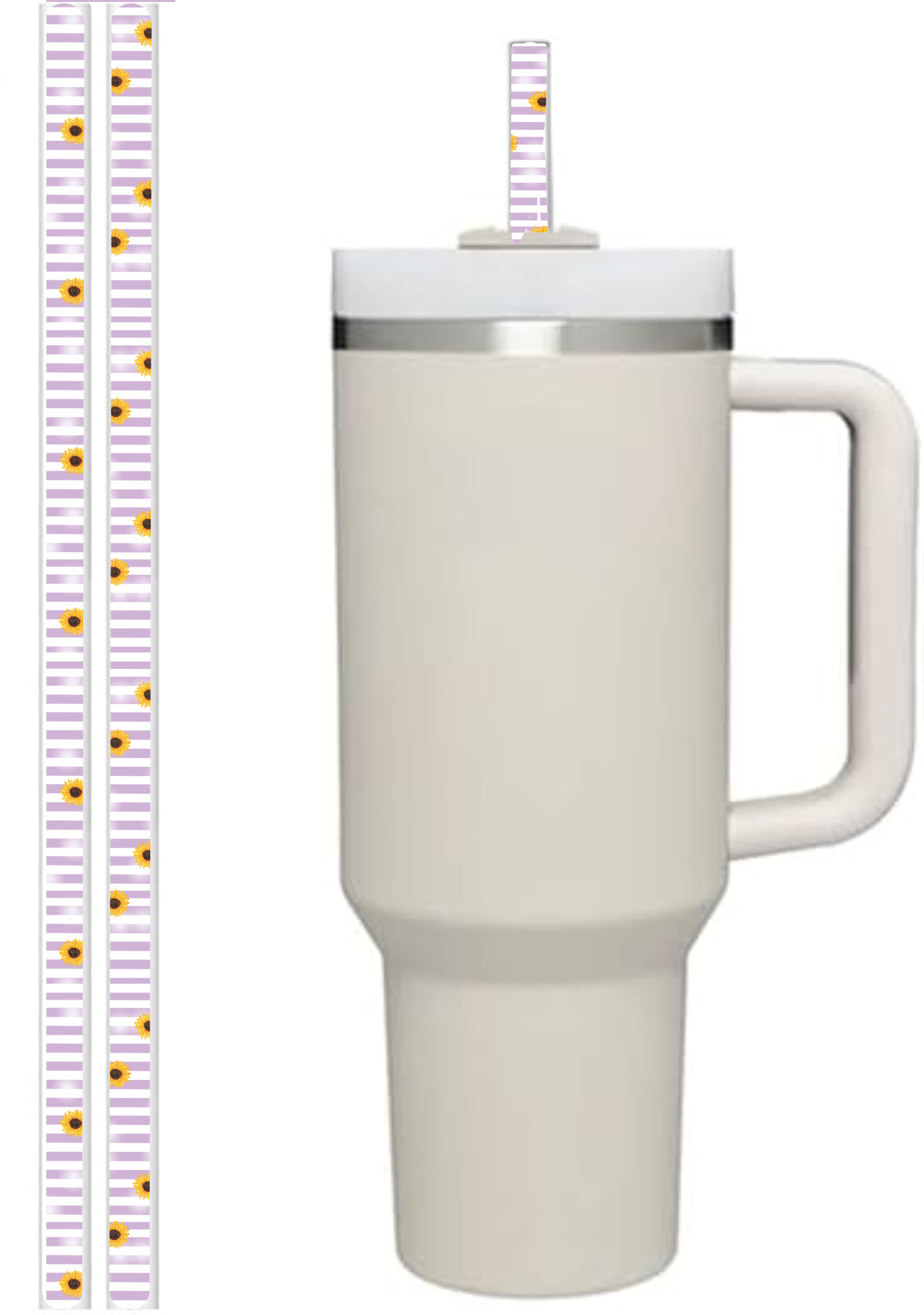 Lavender Stripes & Sunflowers - Sublimation Transfers