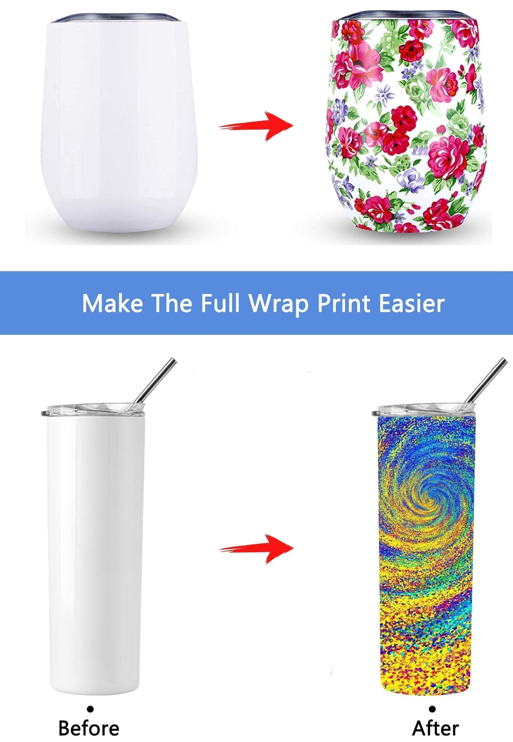 5 pack - 10" x 5"  Sublimation Shrink Wrap Film
