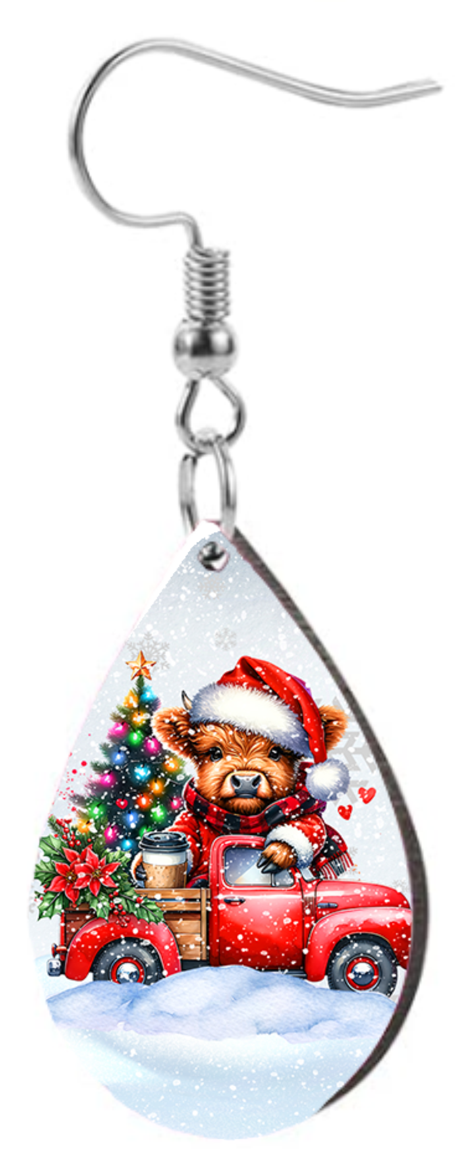 Christmas Cow - Teardrop Template Transfer