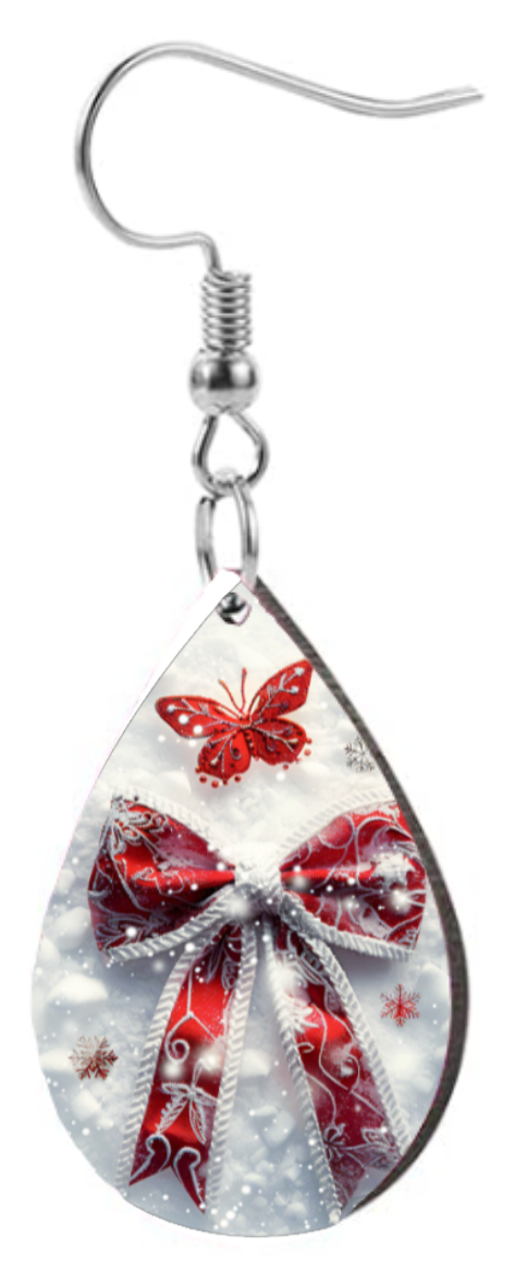 Christmas Bow - Teardrop Template Transfer