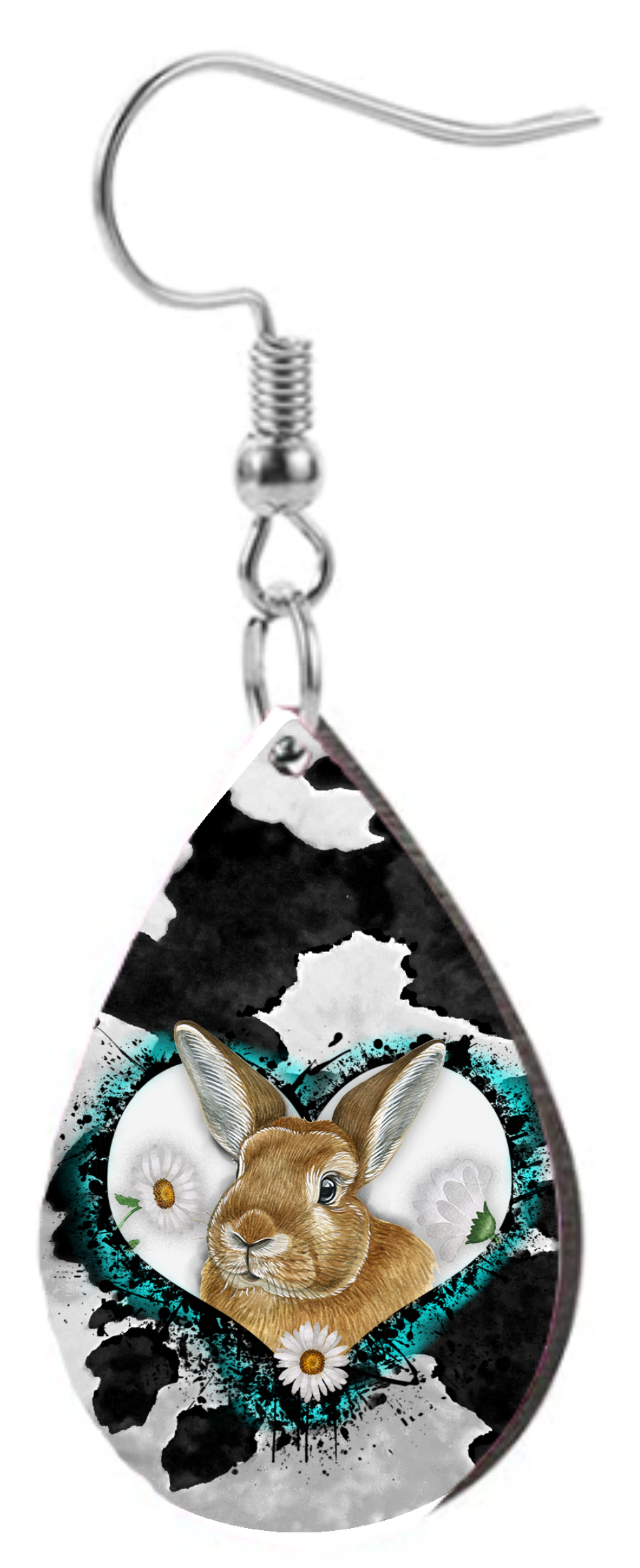 Country Easter Bunny  - Teardrop Template Transfer