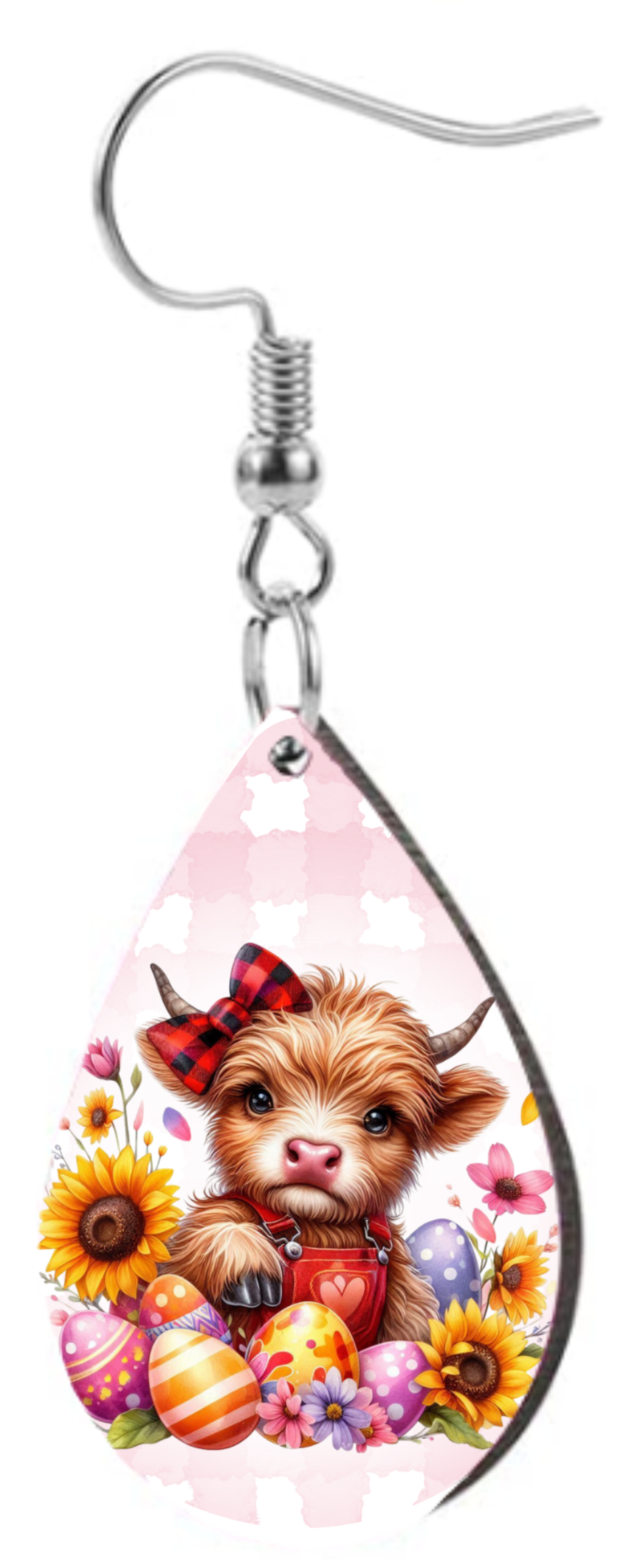 Easter Cow  - Teardrop Template Transfer