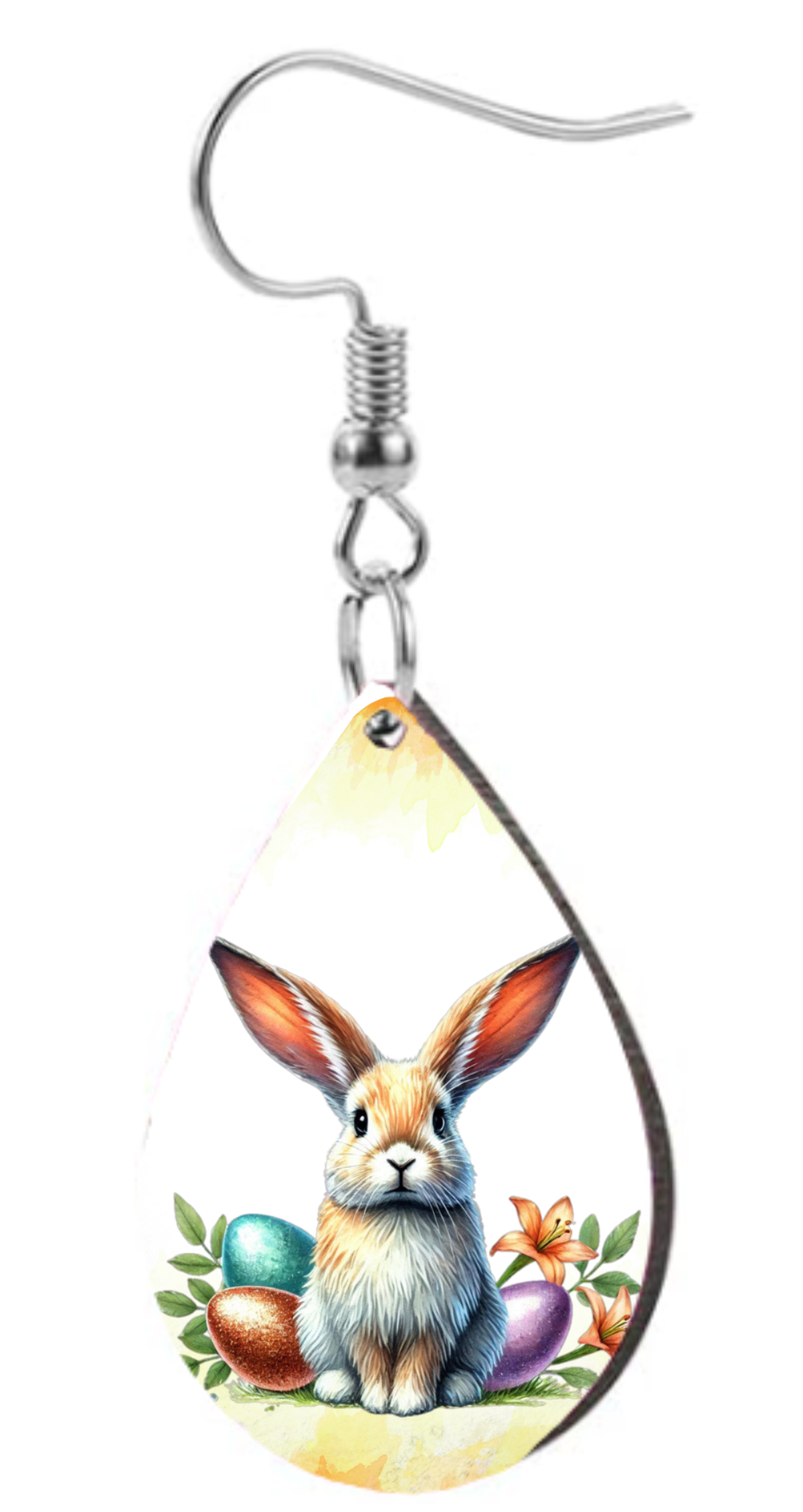 Easter Bunny Big Ears  - Teardrop Template Transfer