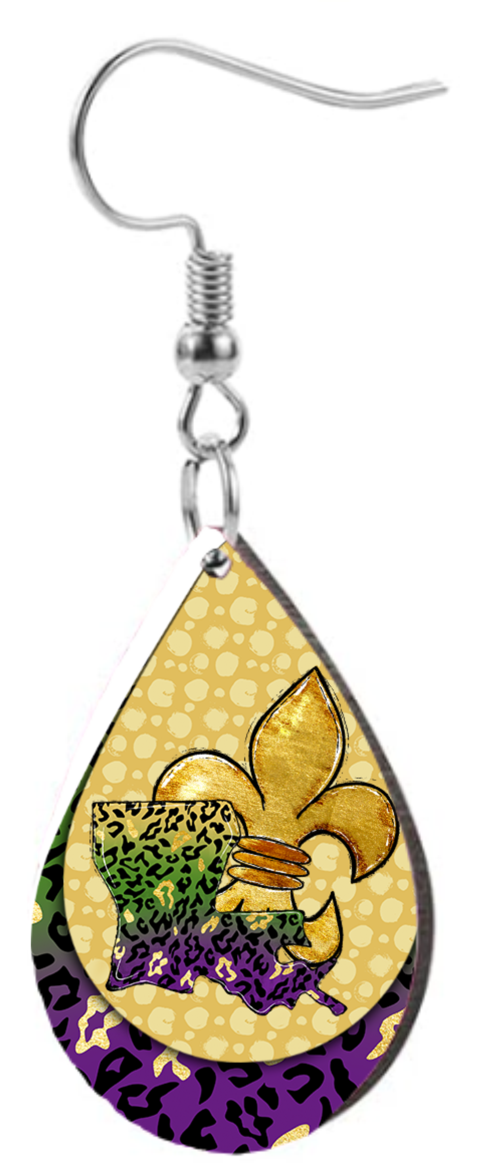 Mardi Gras - Teardrop Template Transfer