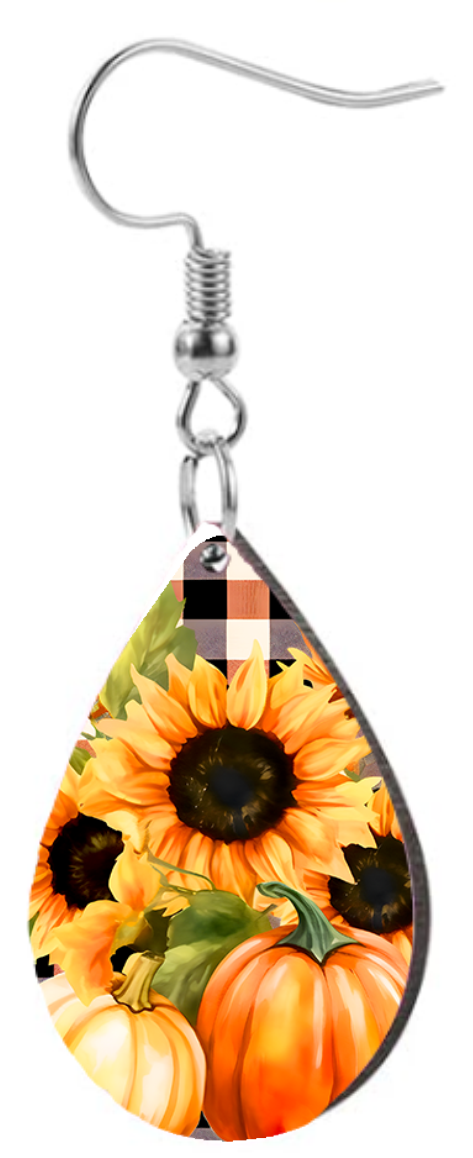 Autumn Pumpkins - Teardrop Template Transfer