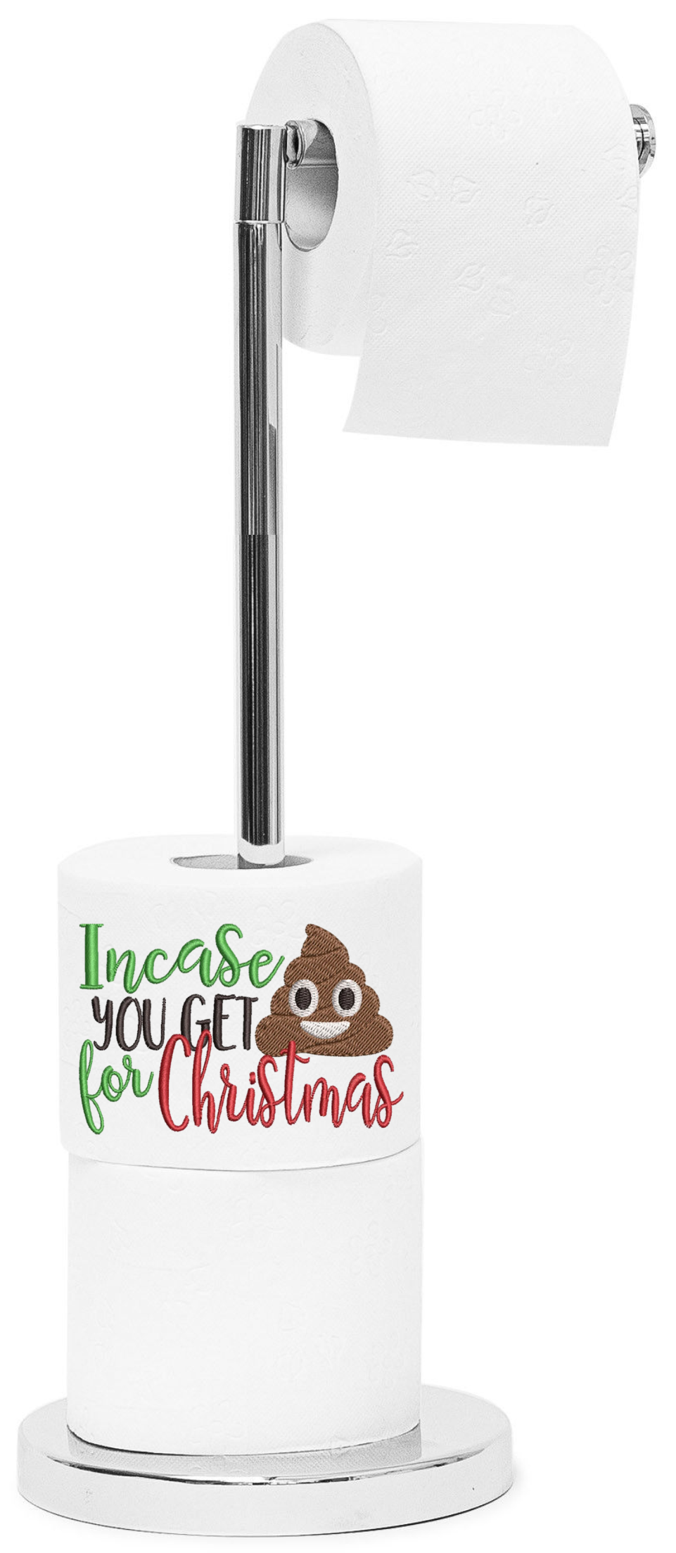 Faux Embroidered - In Case You Get Poop For Christmas - Sublimation Transfer