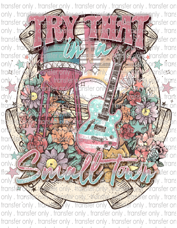 Try That In A Small Town - Waterslide, Sublimation Transfers