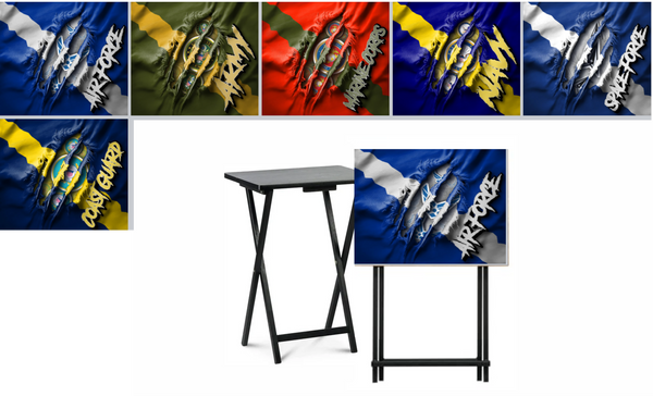 Military - Ripped Fabric Effect - Tray Table Wrap