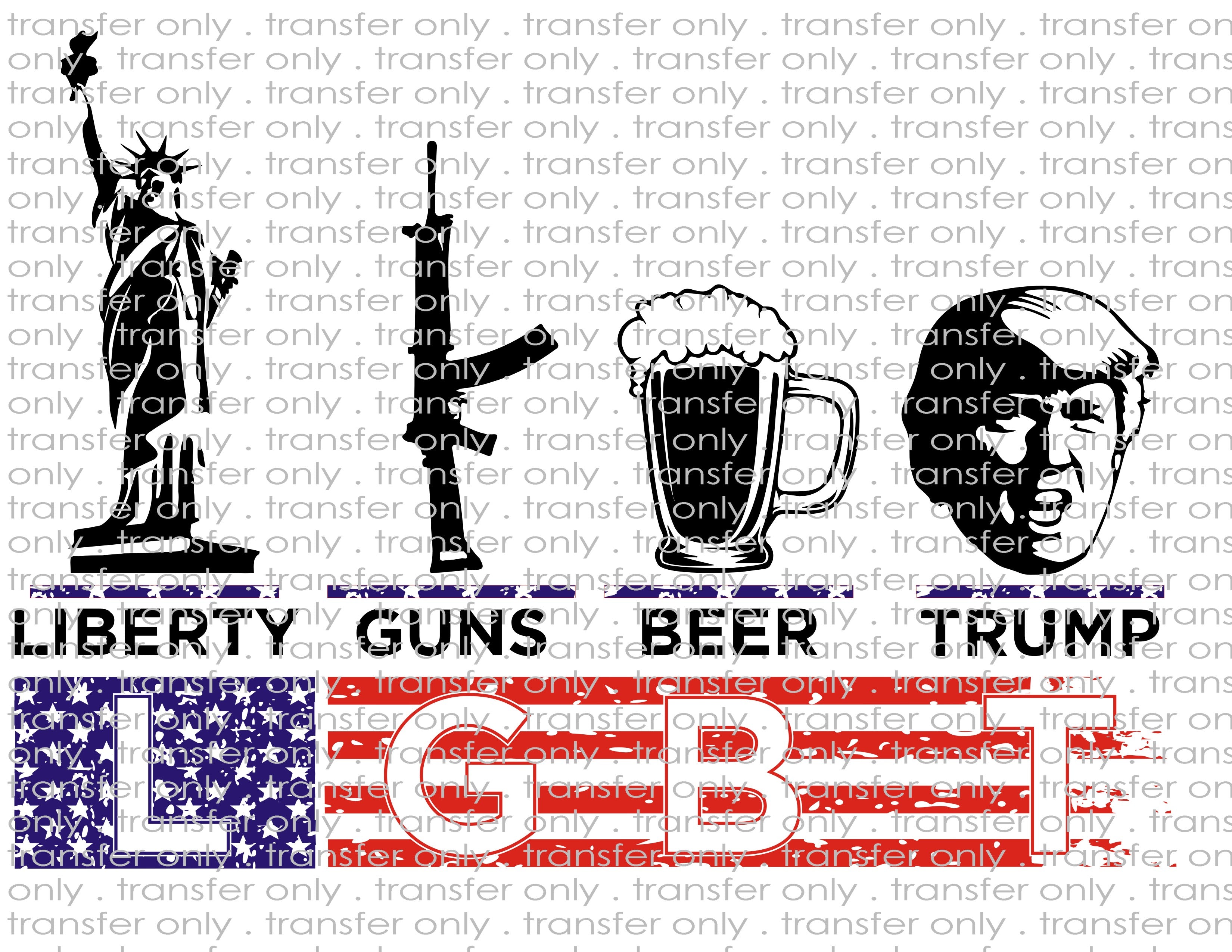 Waterslide, Sublimation Transfers - Mature Trump