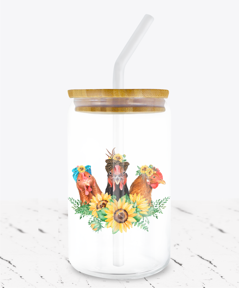 Chicken Trio Swag  -  UV DTF Decals