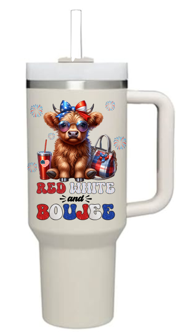 Red White & Boujee -  UV DTF Decal