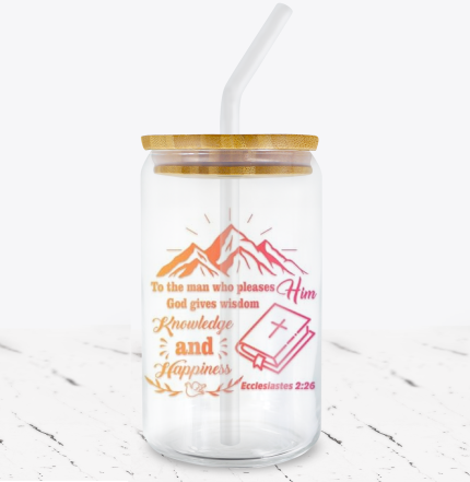 The Man Who Pleases Him, God Gives Wisdom, Knowledge & Happiness-  UV DTF Decals