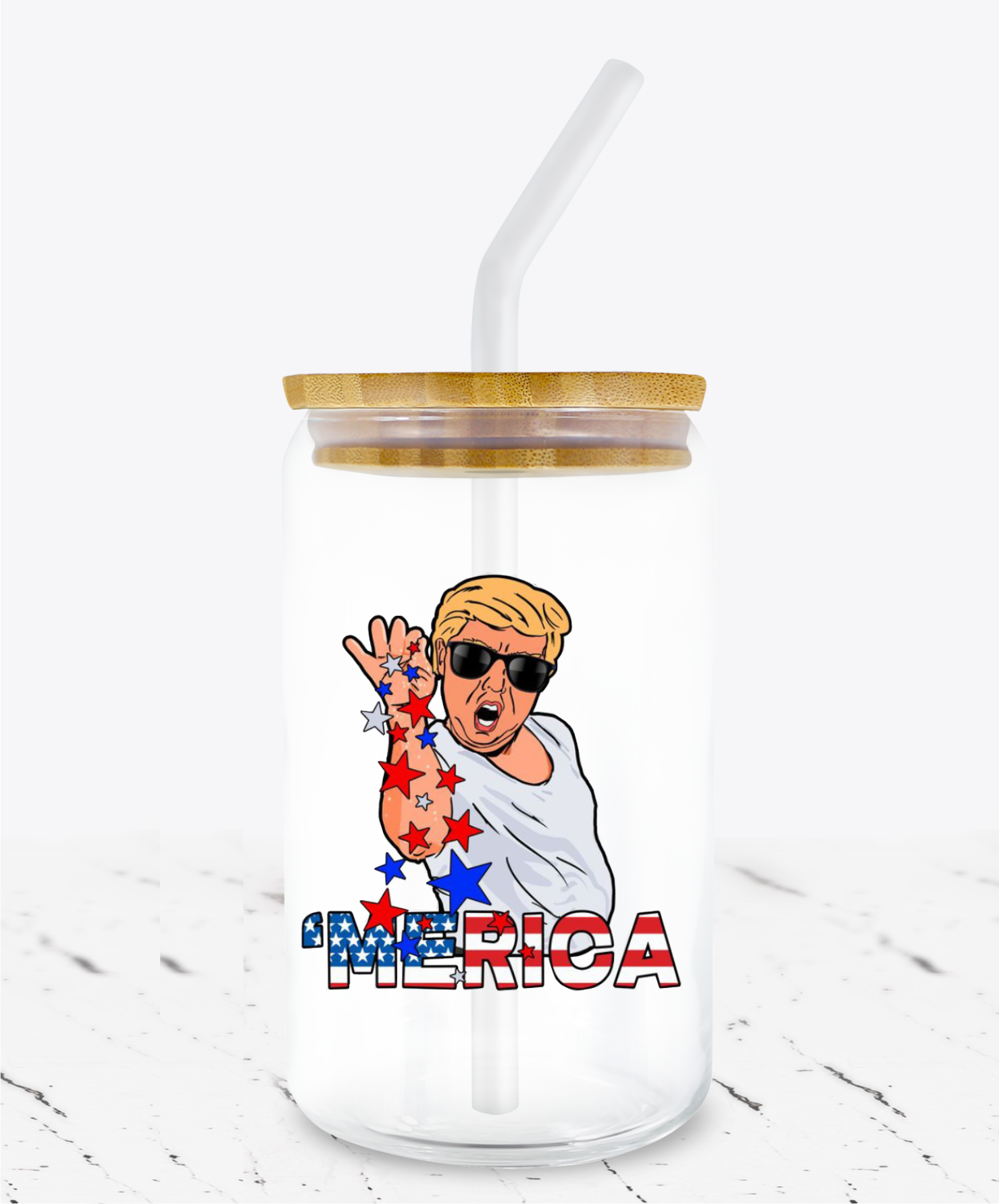 Trump Sprinkle Stars 'Merica -  UV DTF Decals