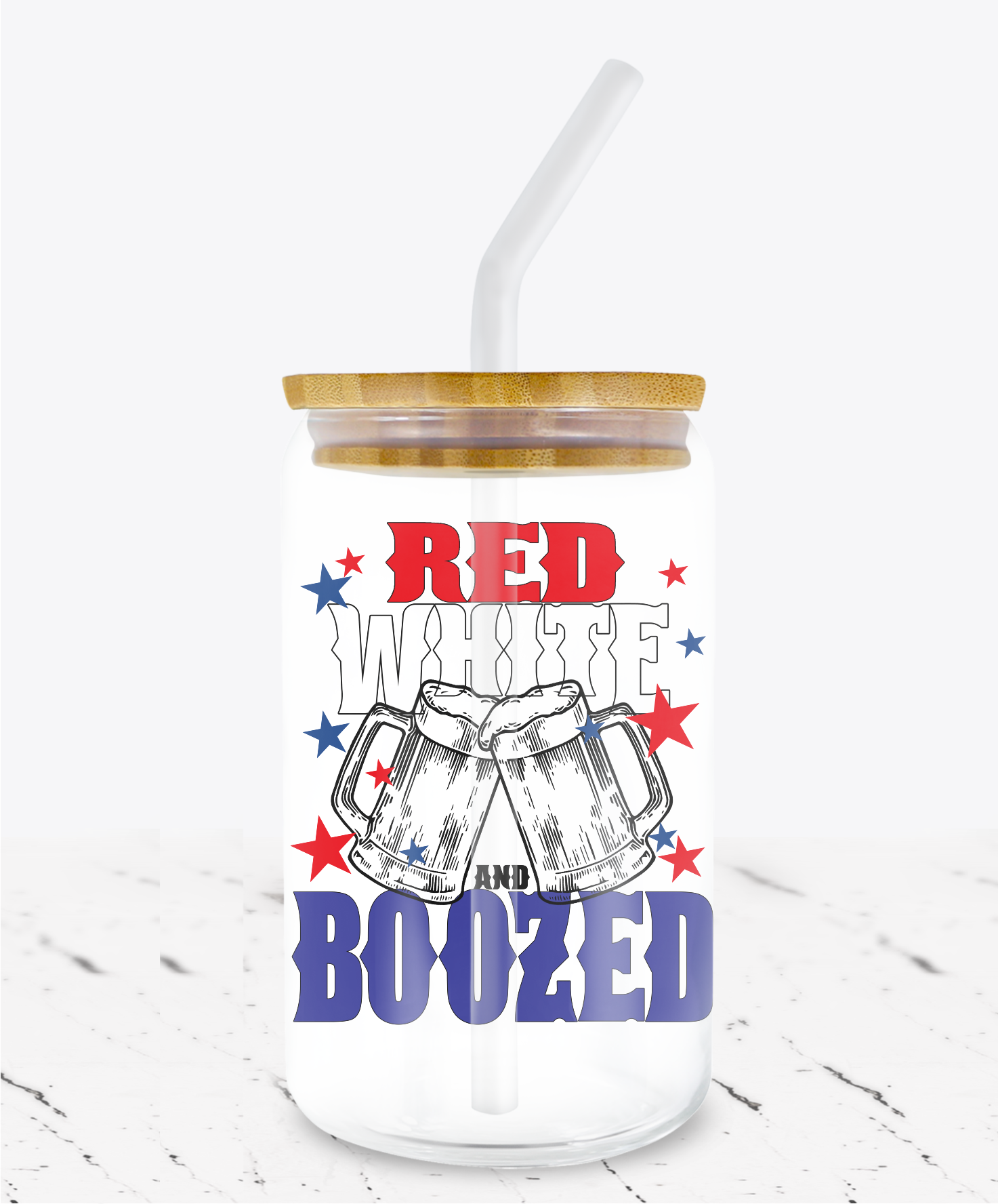 Red White & Boozed -  UV DTF Decals