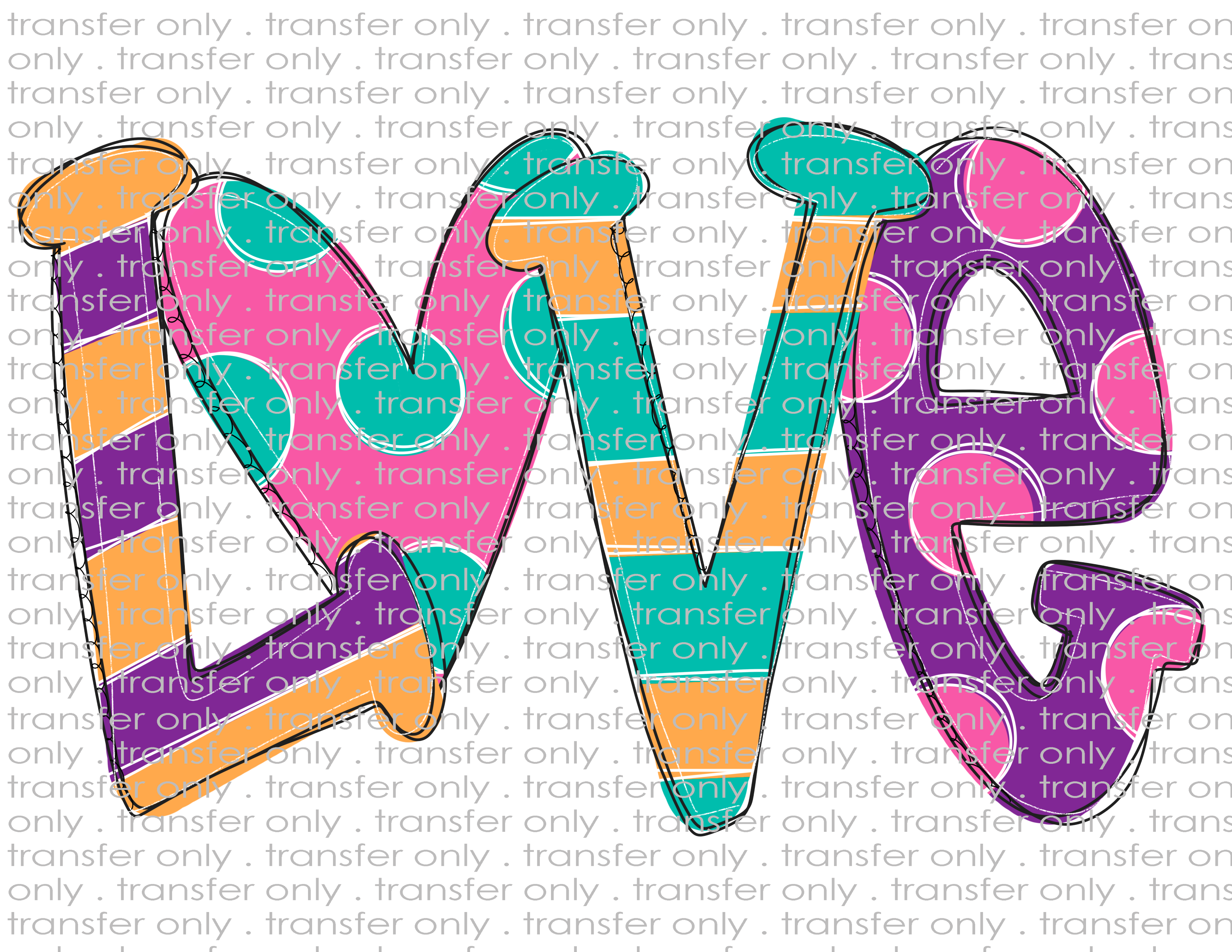 Valentine Hearts - Waterslide, Sublimation Transfers